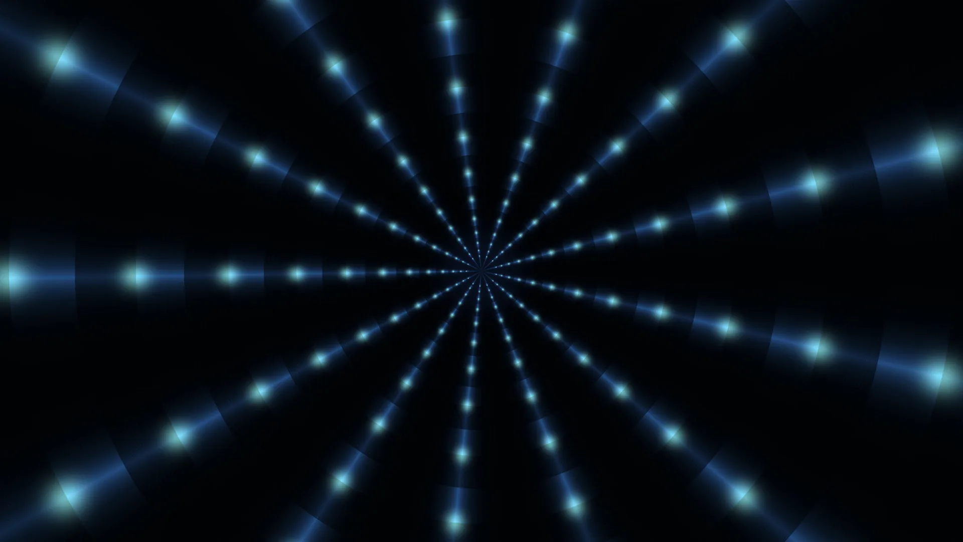 Radial blue light pulses on a black field — free 3840x2160 4K wallpaper image