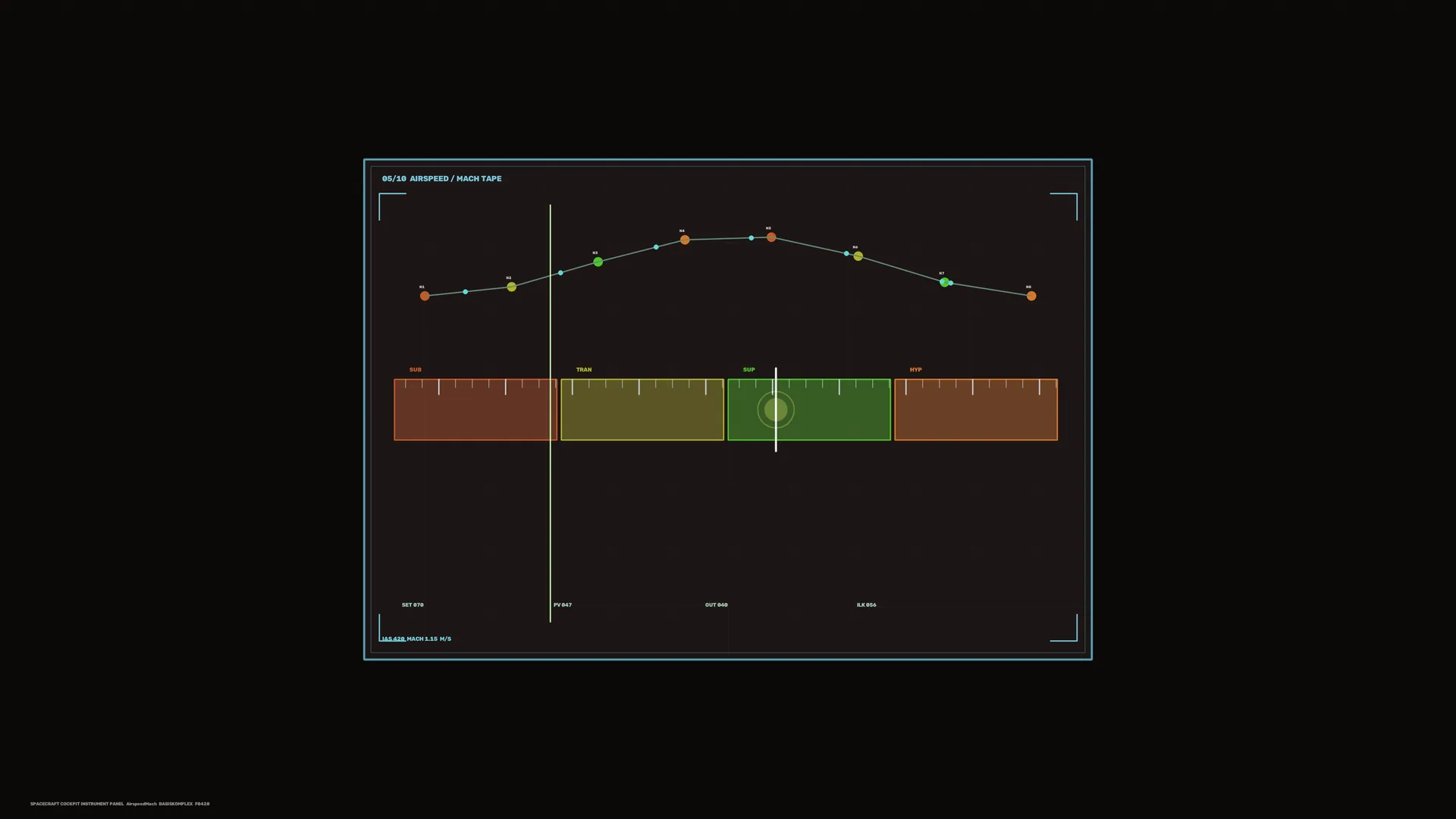 Dark aerospace telemetry panel with flight graph — free 3840x2160 4K wallpaper image