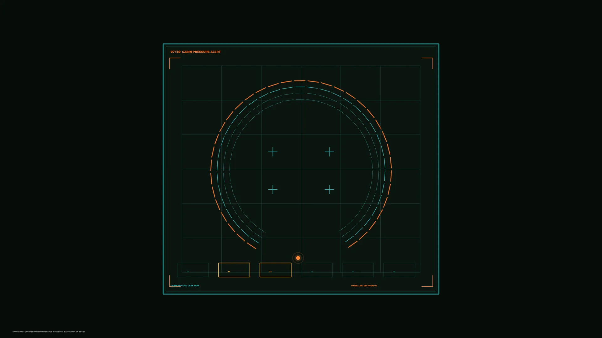 Orbital Interface with Concentric Radar Geometry — free 3840x2160 4K wallpaper image