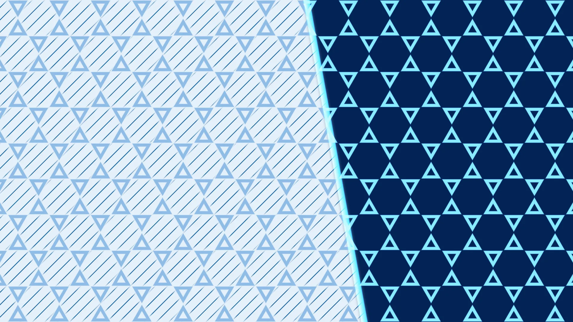 Split blue triangle tessellation with diagonal lines — free 3840x2160 4K wallpaper image