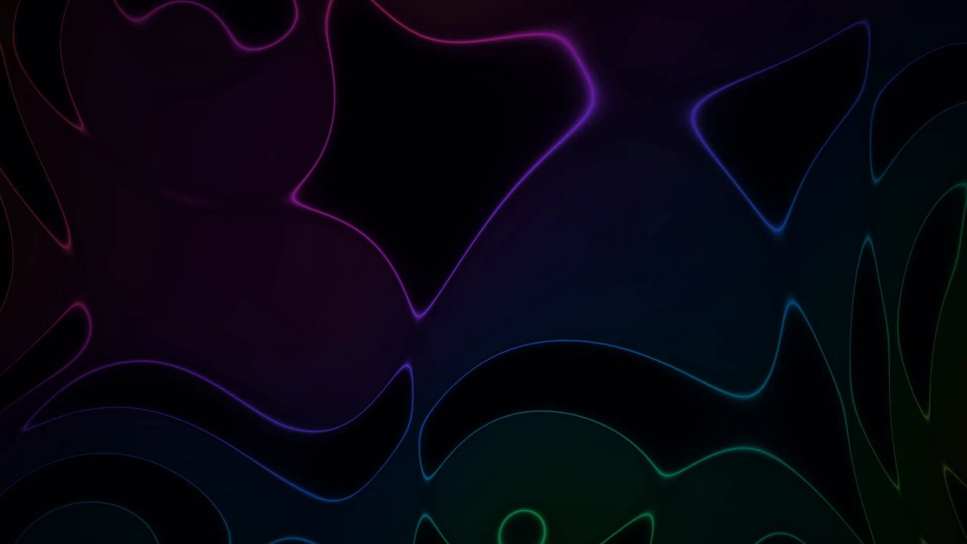 Neon contour lines on a dark abstract field — free 3840x2160 4K wallpaper image