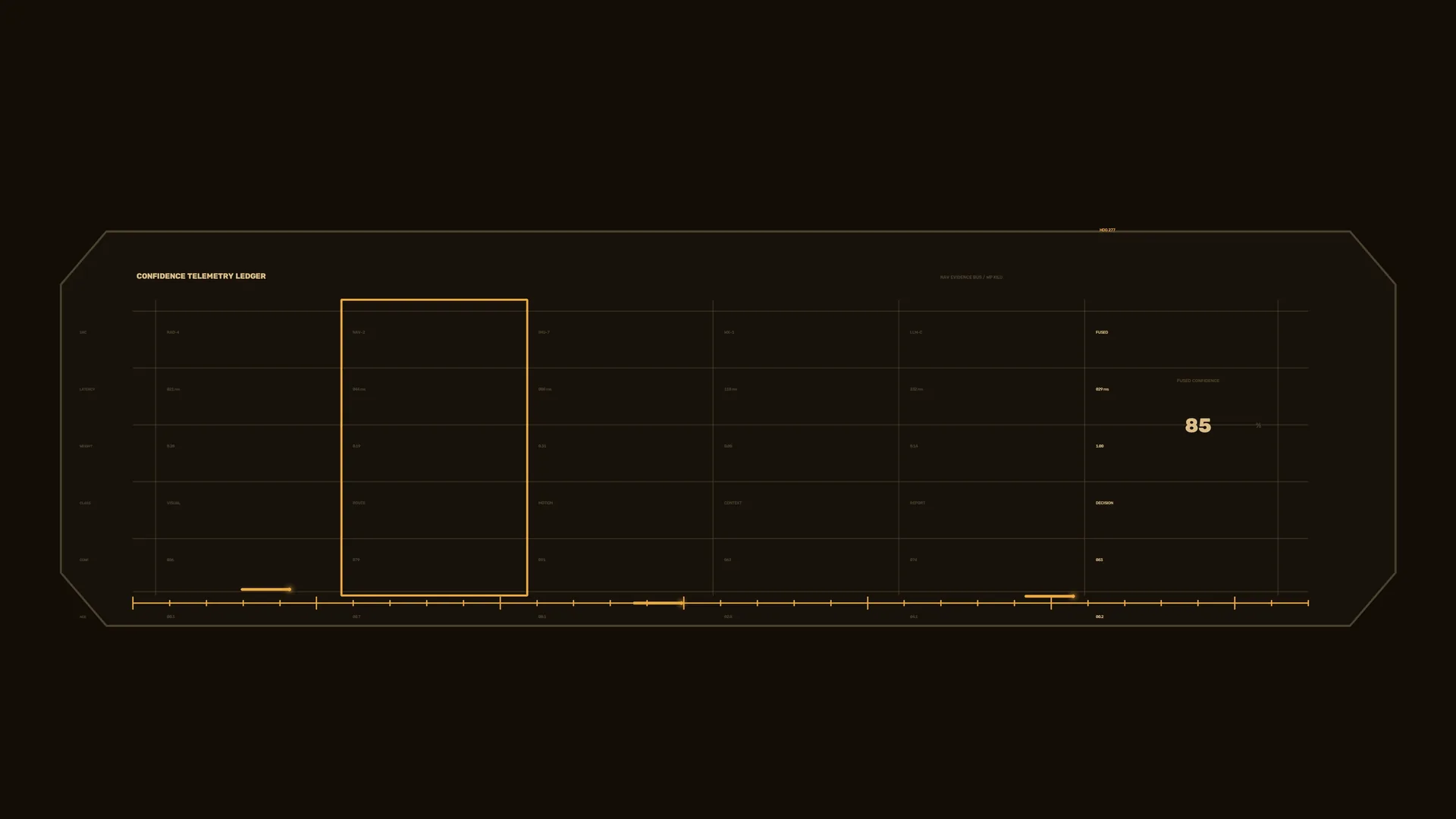Amber telemetry ledger with geometric data grid — free 3840x2160 4K wallpaper image