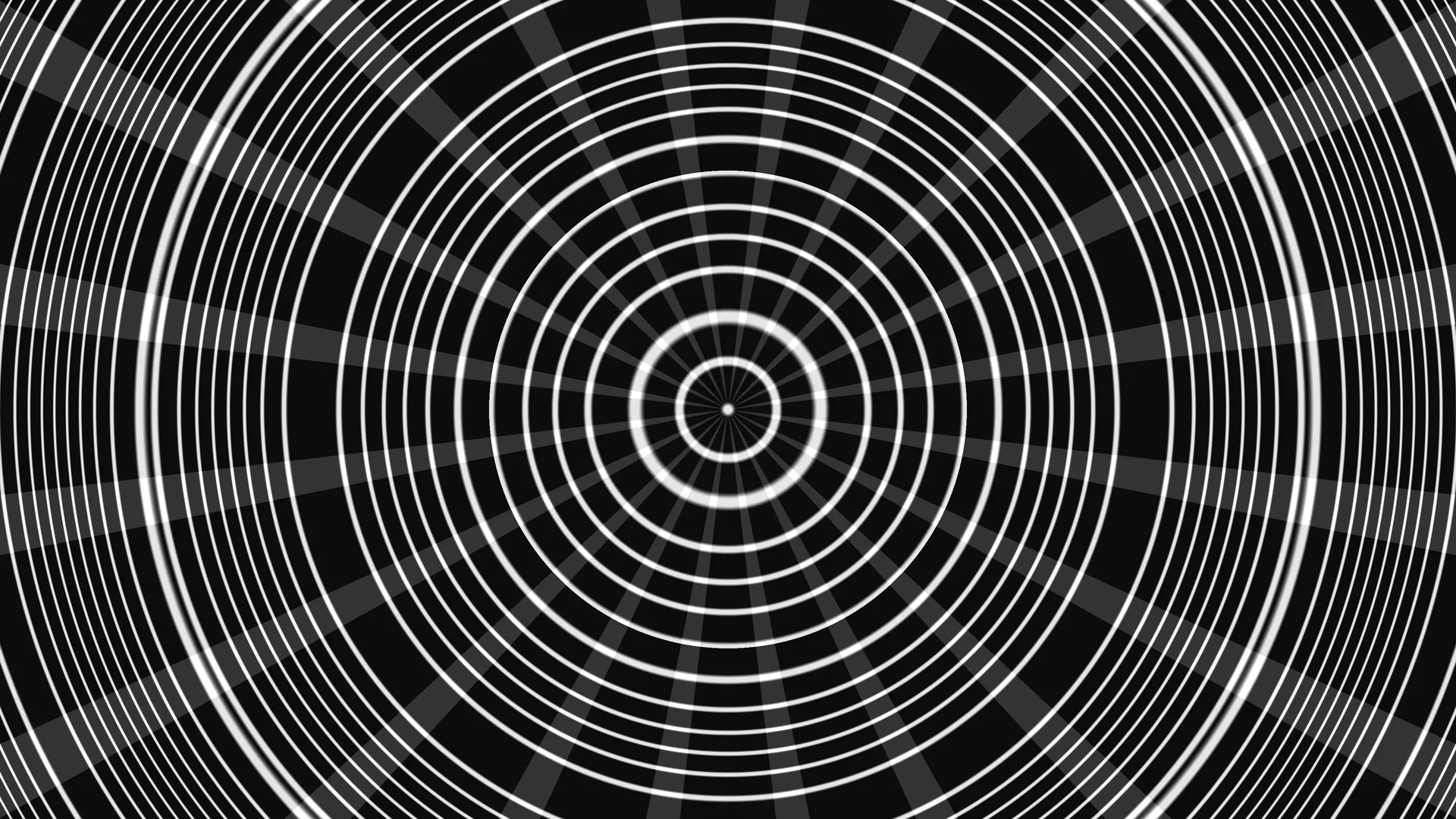 Monochrome concentric rings with radial divisions — free 3840x2160 4K wallpaper image