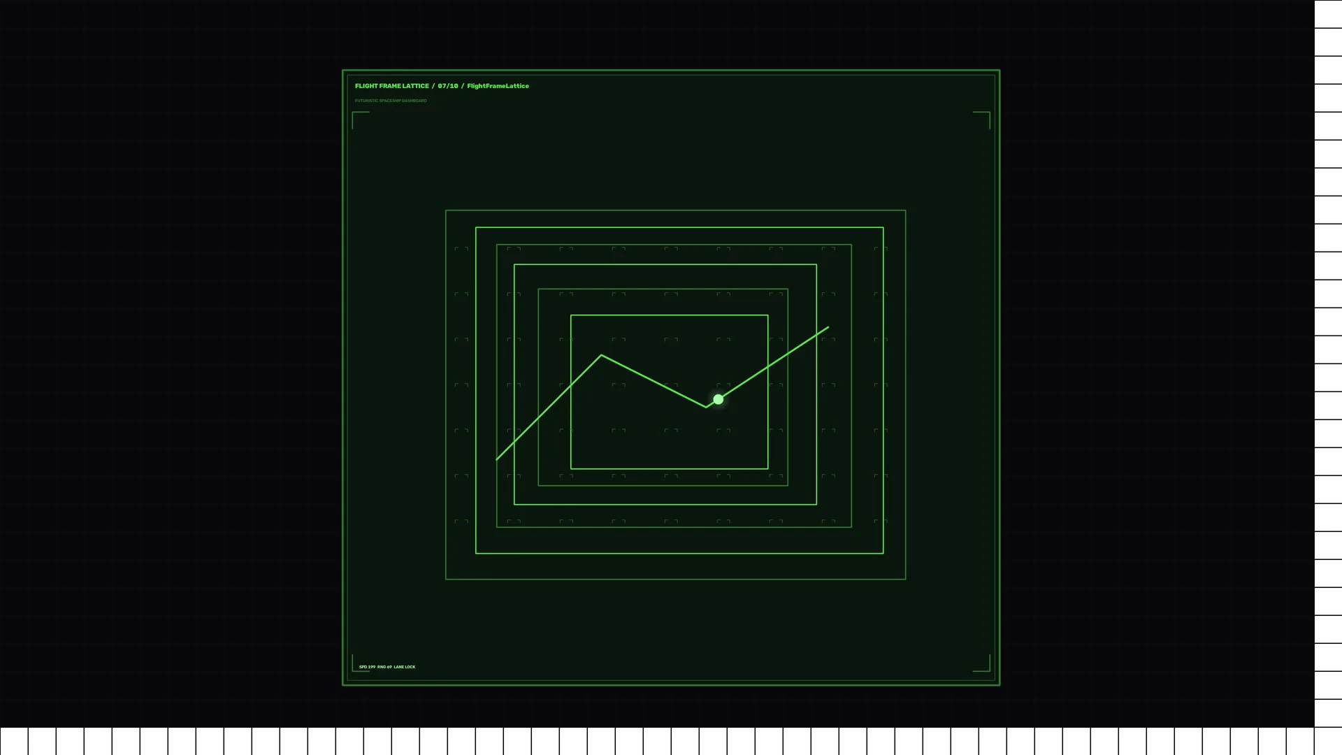 Neon green flight chart on a dark grid — free 3840x2160 4K wallpaper image