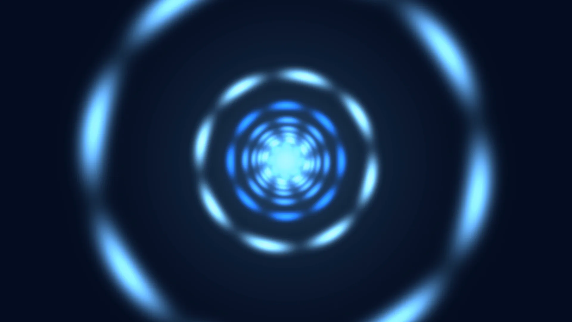 Concentric blue light rings on a dark field — free 3840x2160 4K wallpaper image