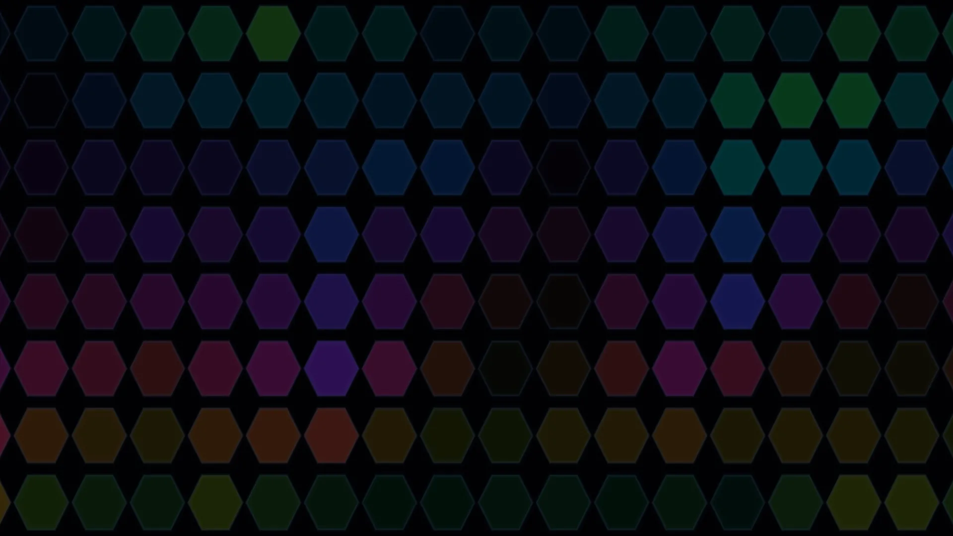 Dark hexagonal grid with shifting spectral colour — free 3840x2160 4K wallpaper image
