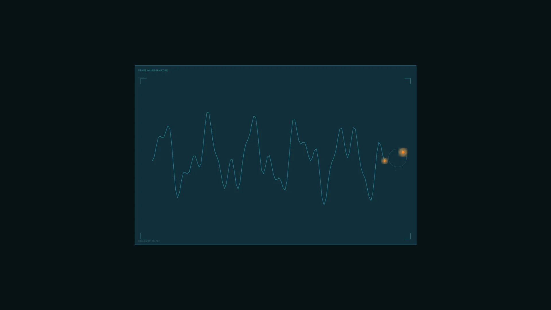 Cyan waveform panel with orange signal markers — free 3840x2160 4K wallpaper image
