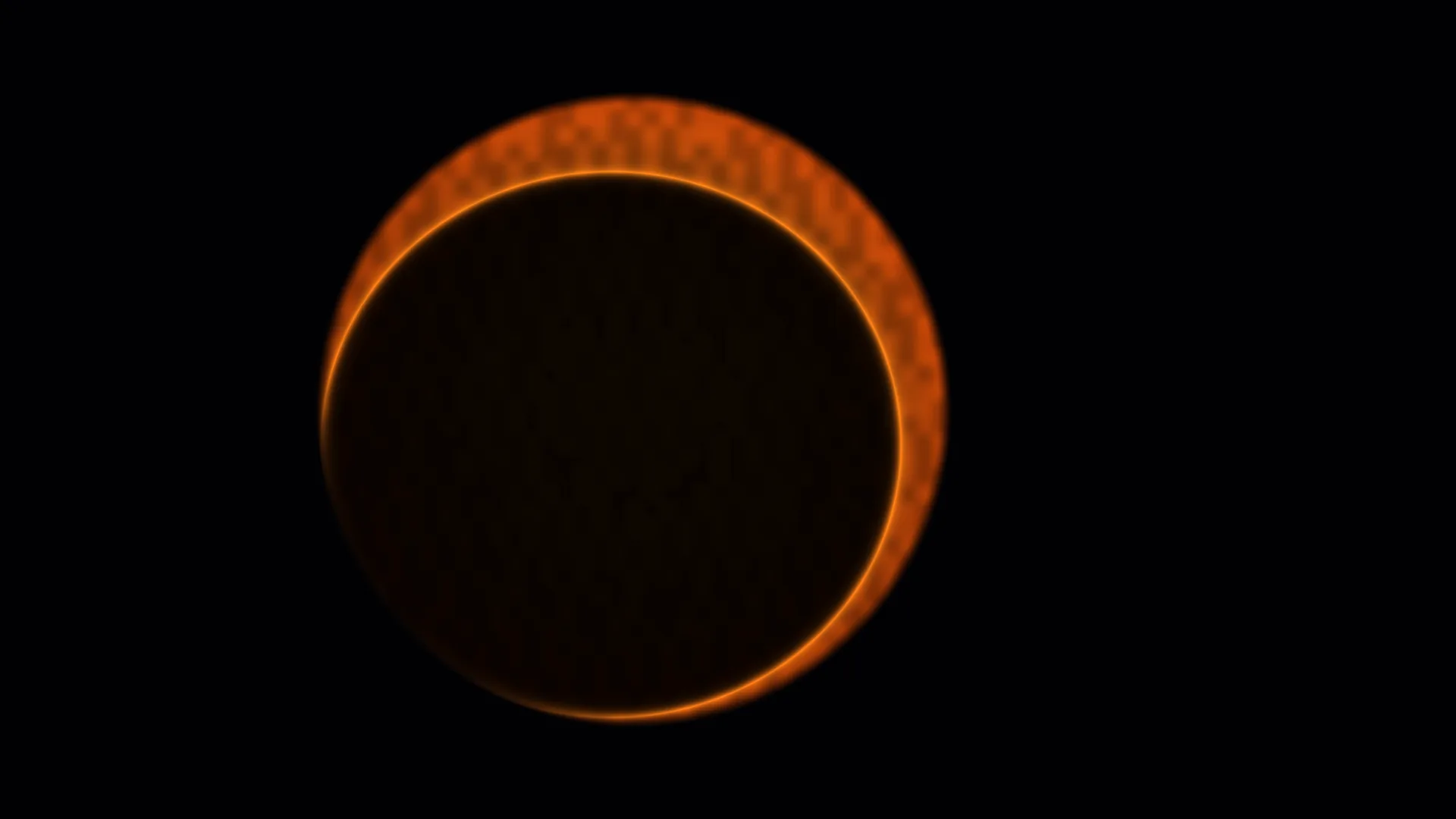 Dark sphere with a glowing orange rim — free 3840x2160 4K wallpaper image