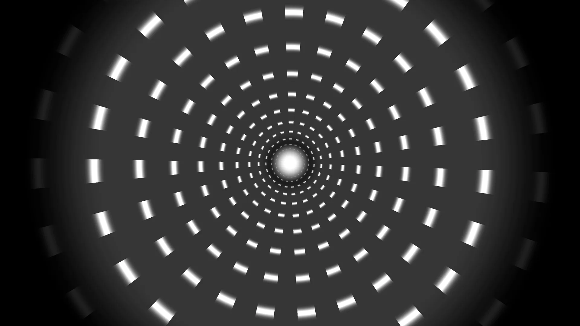Concentric monochrome tunnel with radiant centre — free 3840x2160 4K wallpaper image