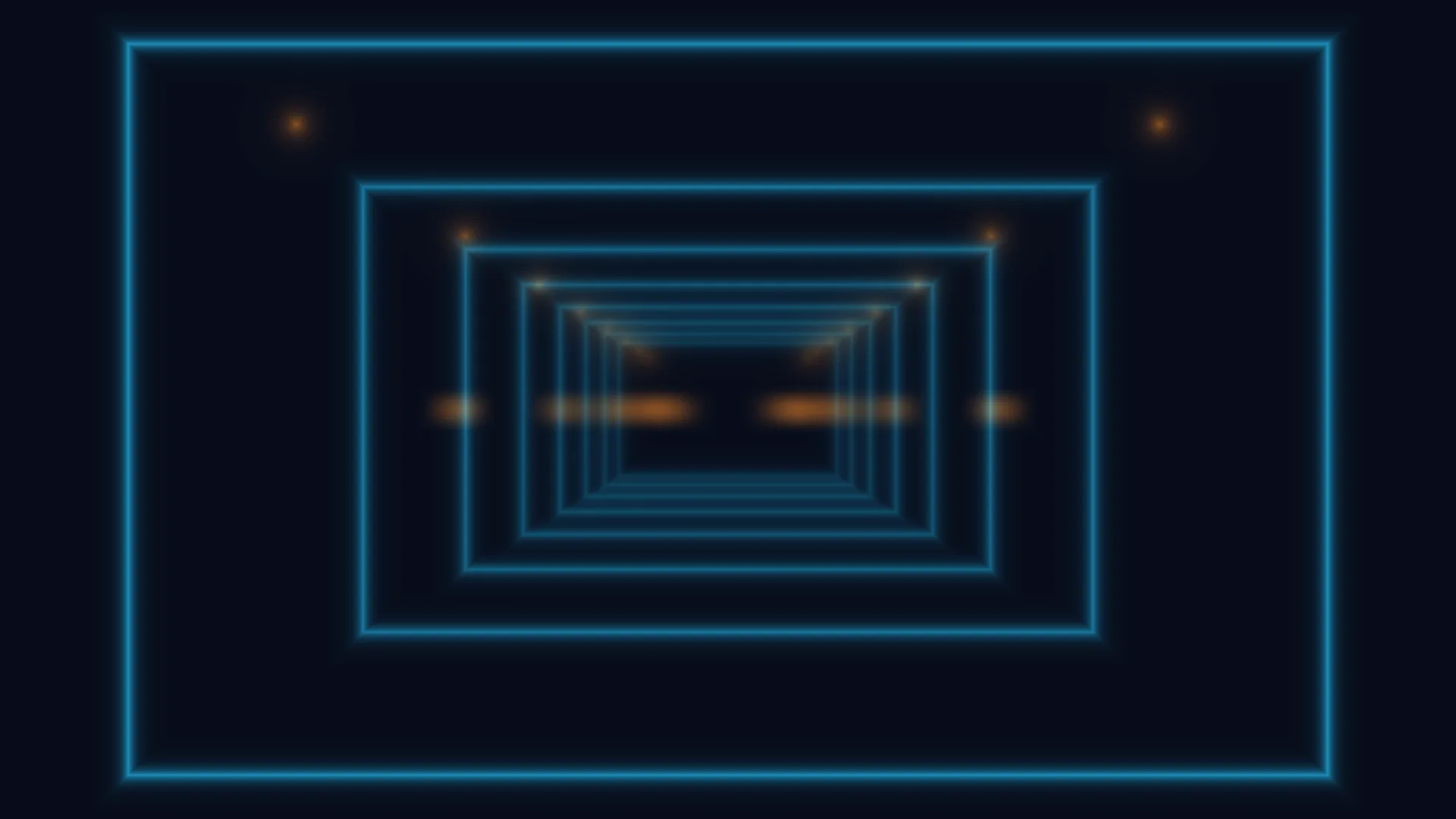 Receding cyan neon rectangles in deep blue space — free 3840x2160 4K wallpaper image