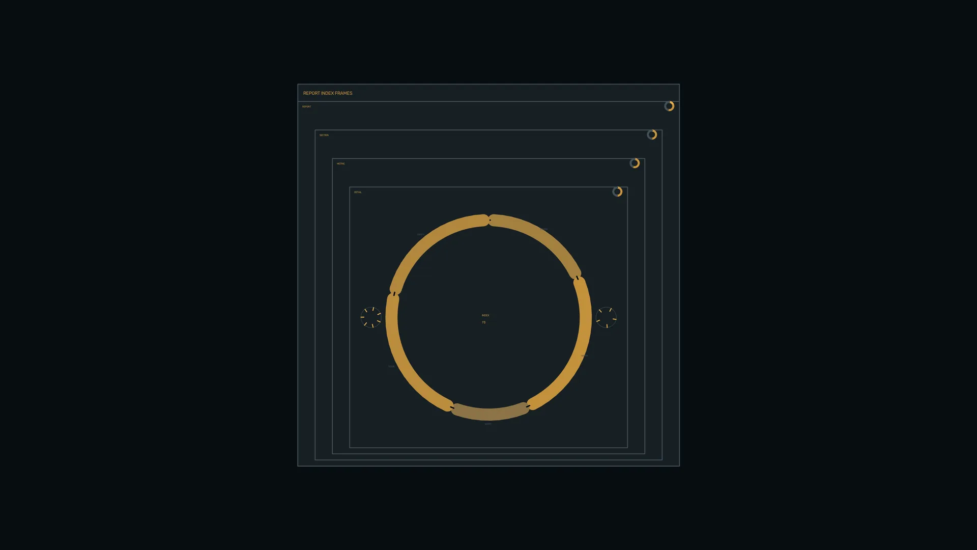Concentric dashboard rings on a dark grid — free 3840x2160 4K wallpaper image