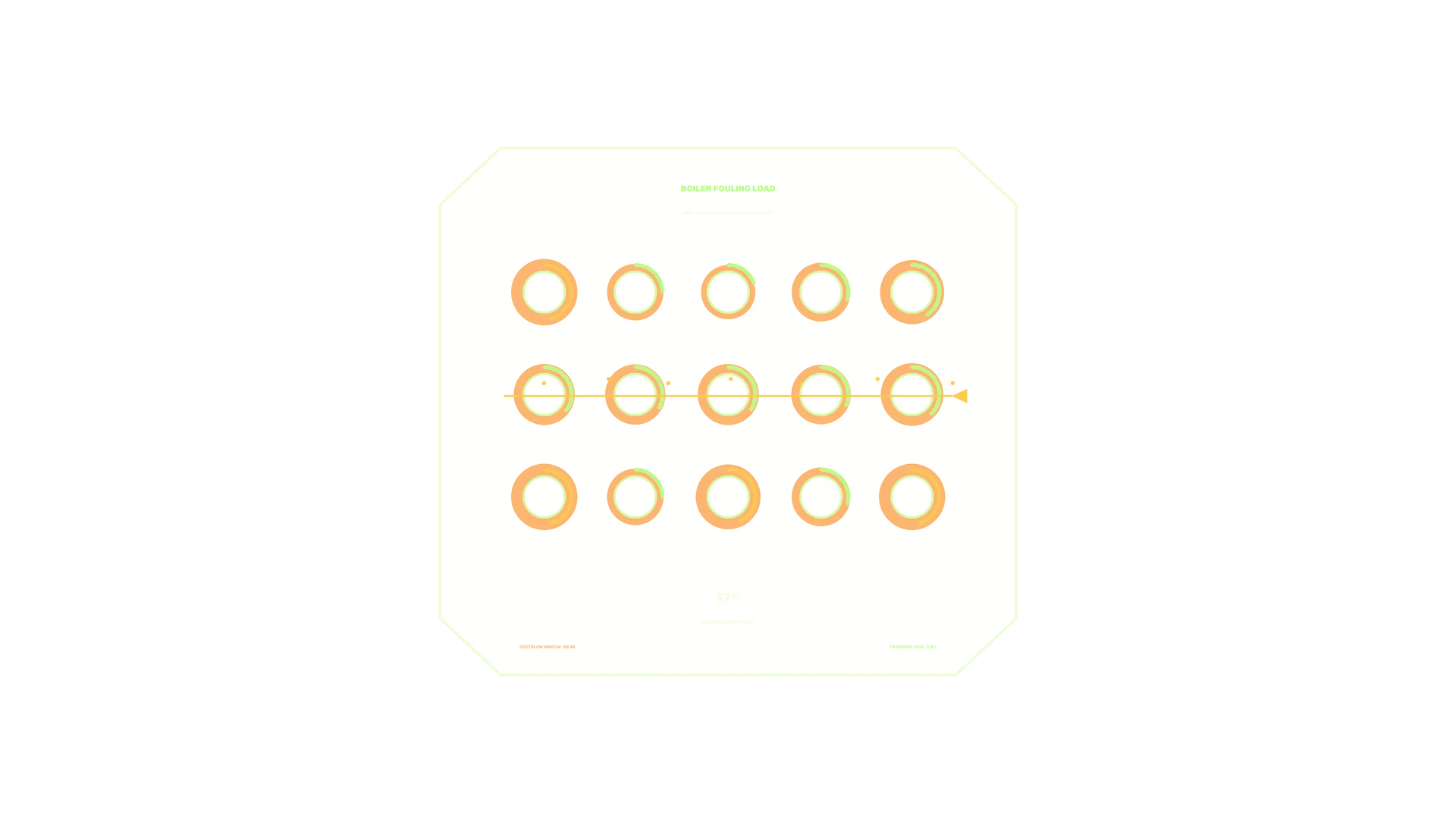 Boiler fouling diagram with circular tube array — free 3840x2160 4K wallpaper image