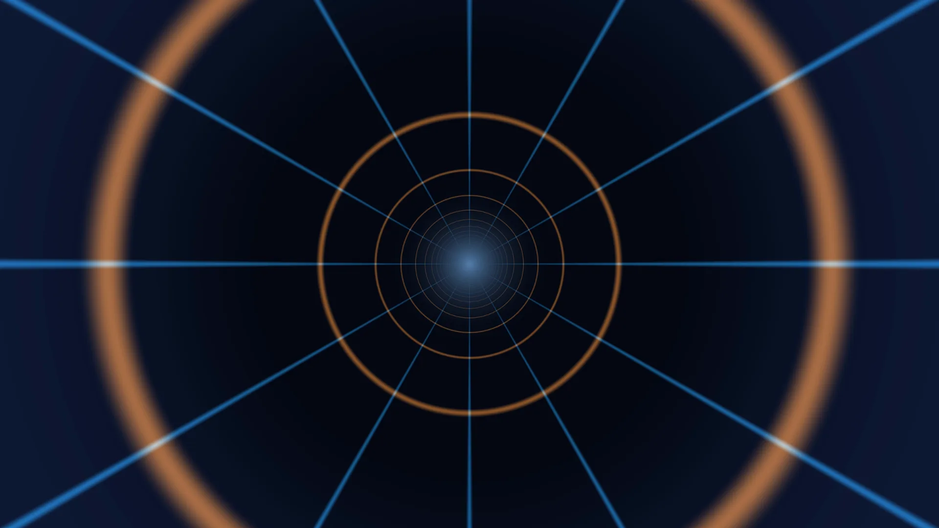 Concentric radar grid with blue radial lines — free 3840x2160 4K wallpaper image