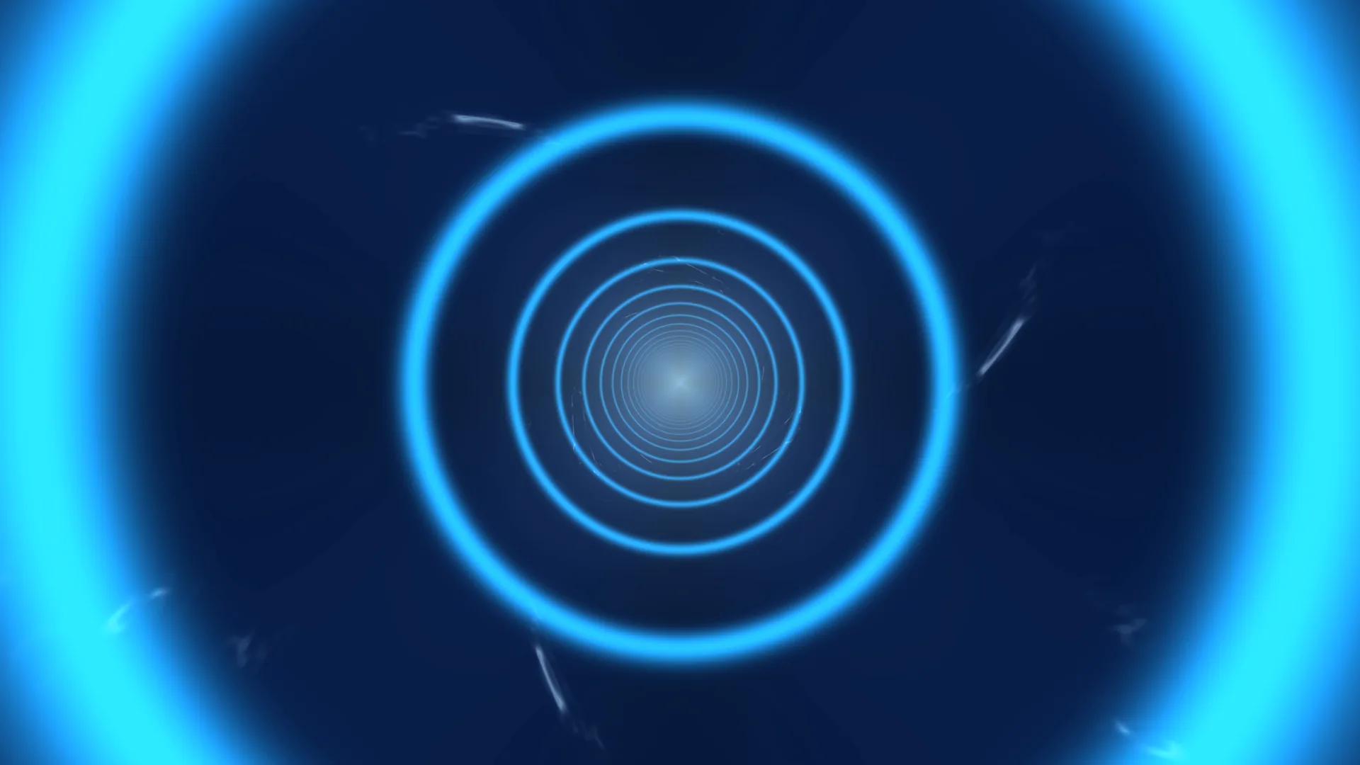 Concentric blue rings with luminous central axis — free 3840x2160 4K wallpaper image