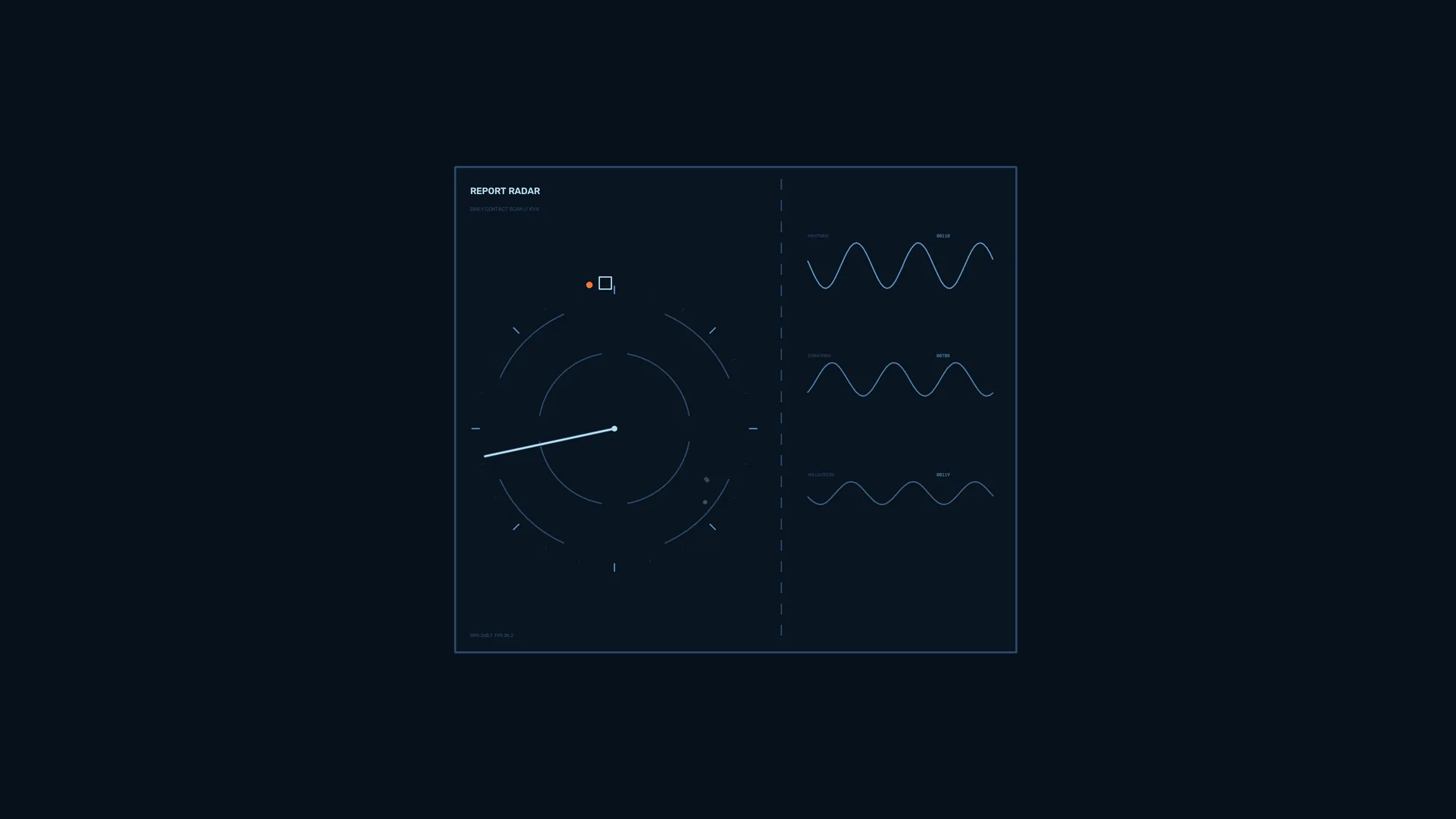 Dark radar interface with circular tracking geometry — free 3840x2160 4K wallpaper image