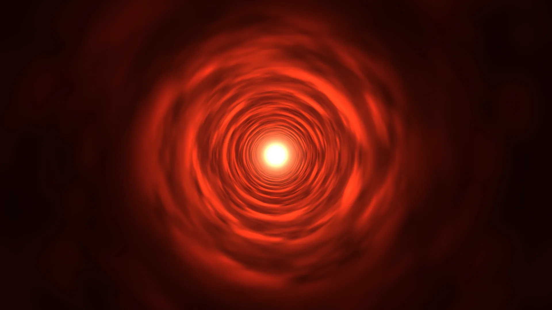 Concentric red tunnel with a luminous central core — free 3840x2160 4K wallpaper image