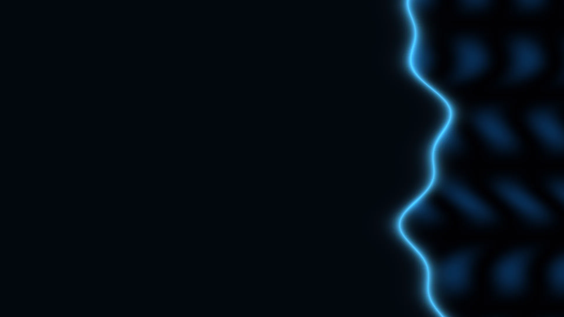 Blue luminous wave over a dark geometric field — free 3840x2160 4K wallpaper image