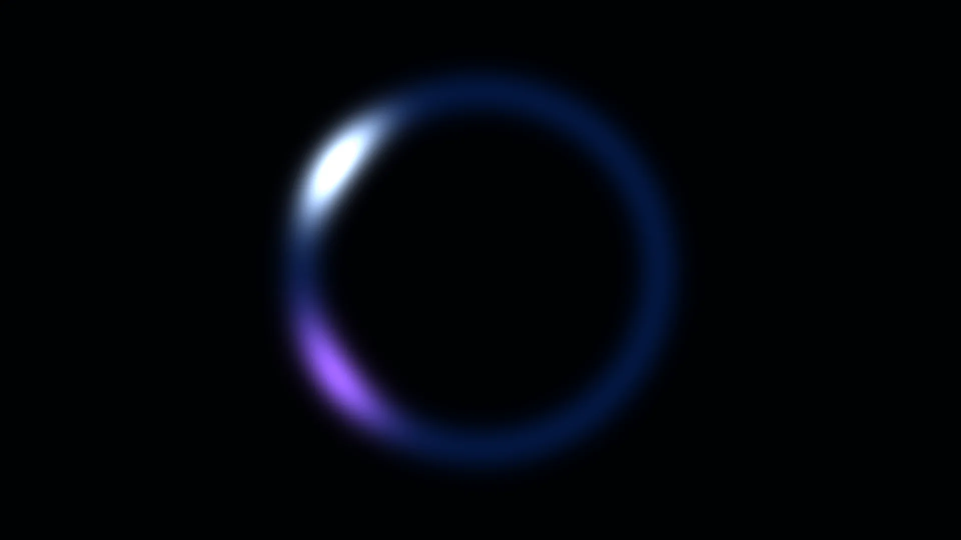 Luminous blue and violet ring on black — free 3840x2160 4K wallpaper image