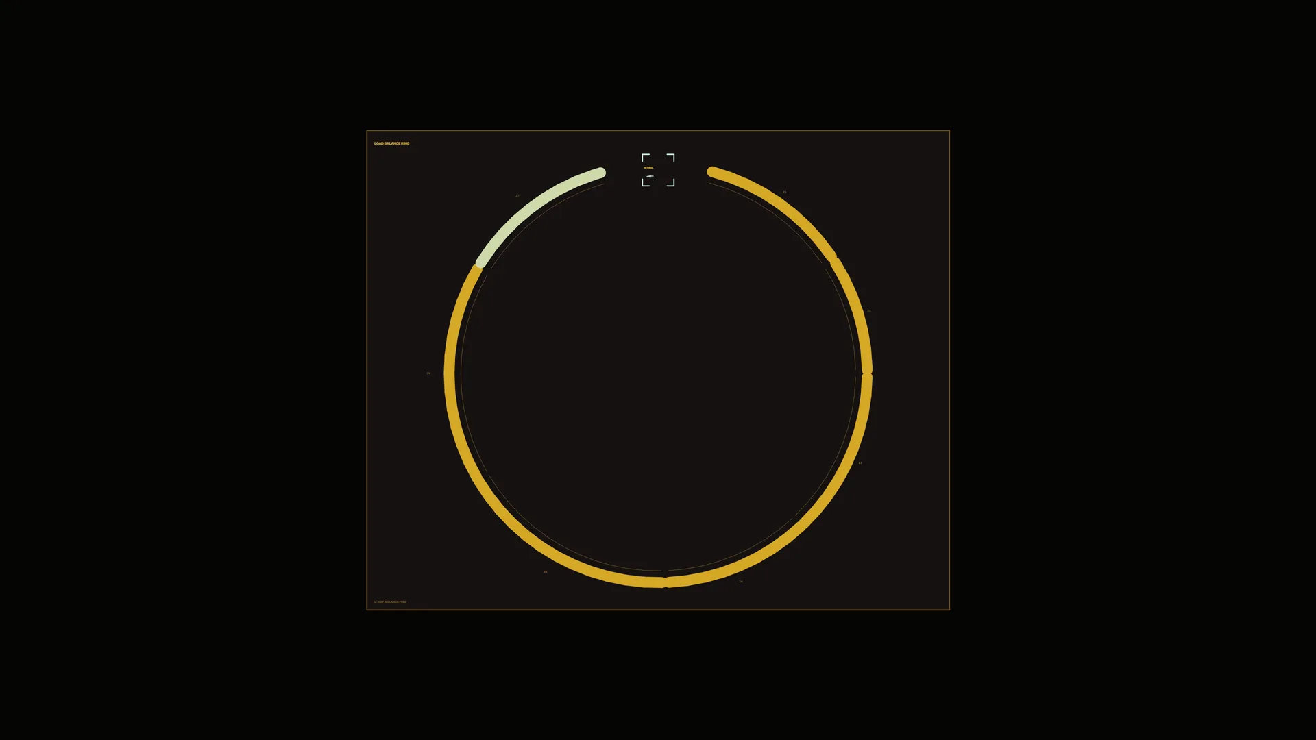 Amber circular interface on a dark field — free 3840x2160 4K wallpaper image
