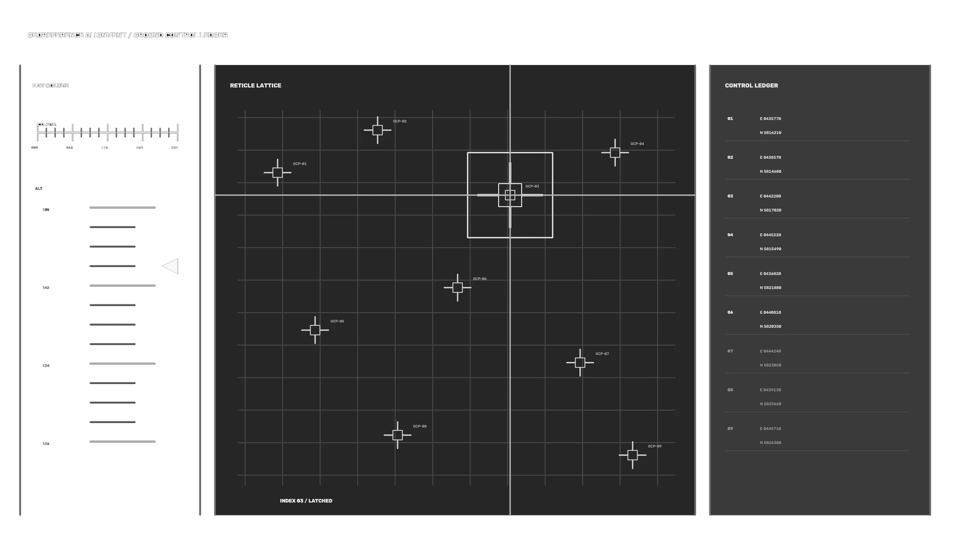 Georeference grid with ground control markers — free 3840x2160 4K wallpaper image
