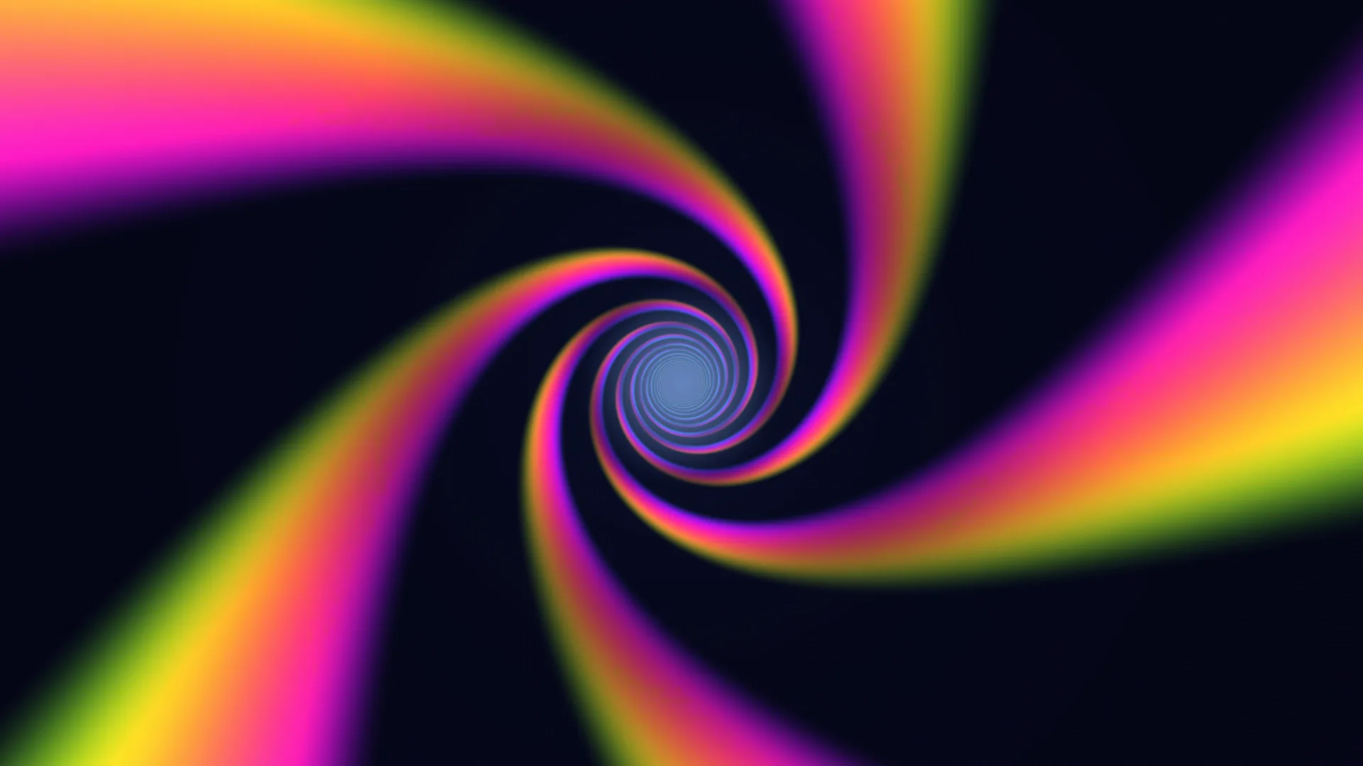 Neon spiral with concentric cyan center — free 3840x2160 4K wallpaper image