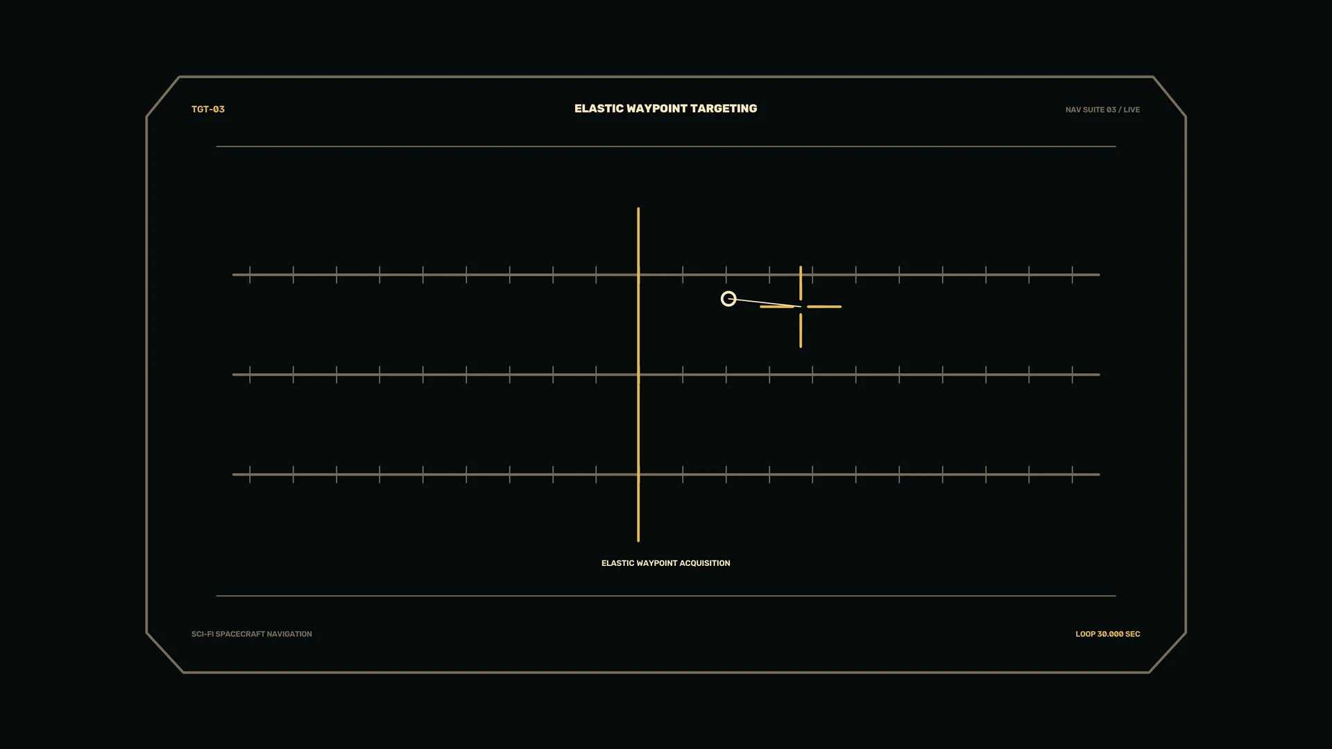 Dark spacecraft navigation targeting interface — free 3840x2160 4K wallpaper image