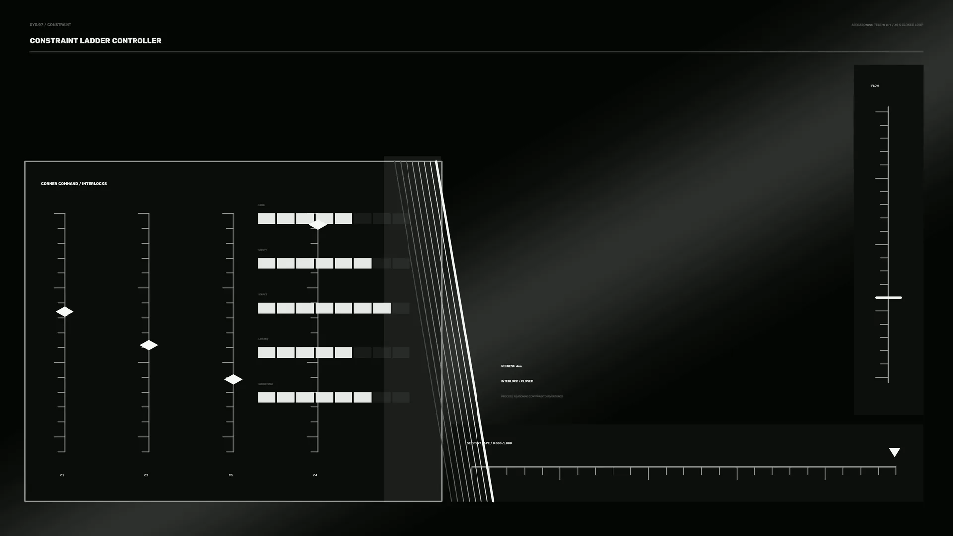 Monochrome constraint ladder interface diagram — free 3840x2160 4K wallpaper image