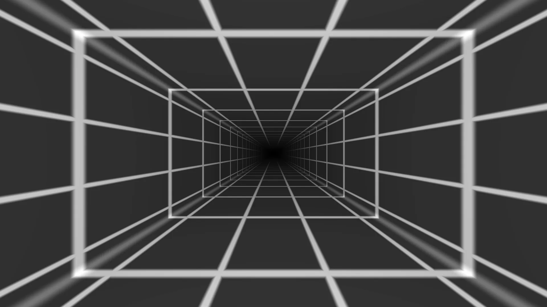 Monochrome perspective grid tunnel geometry — free 3840x2160 4K wallpaper image