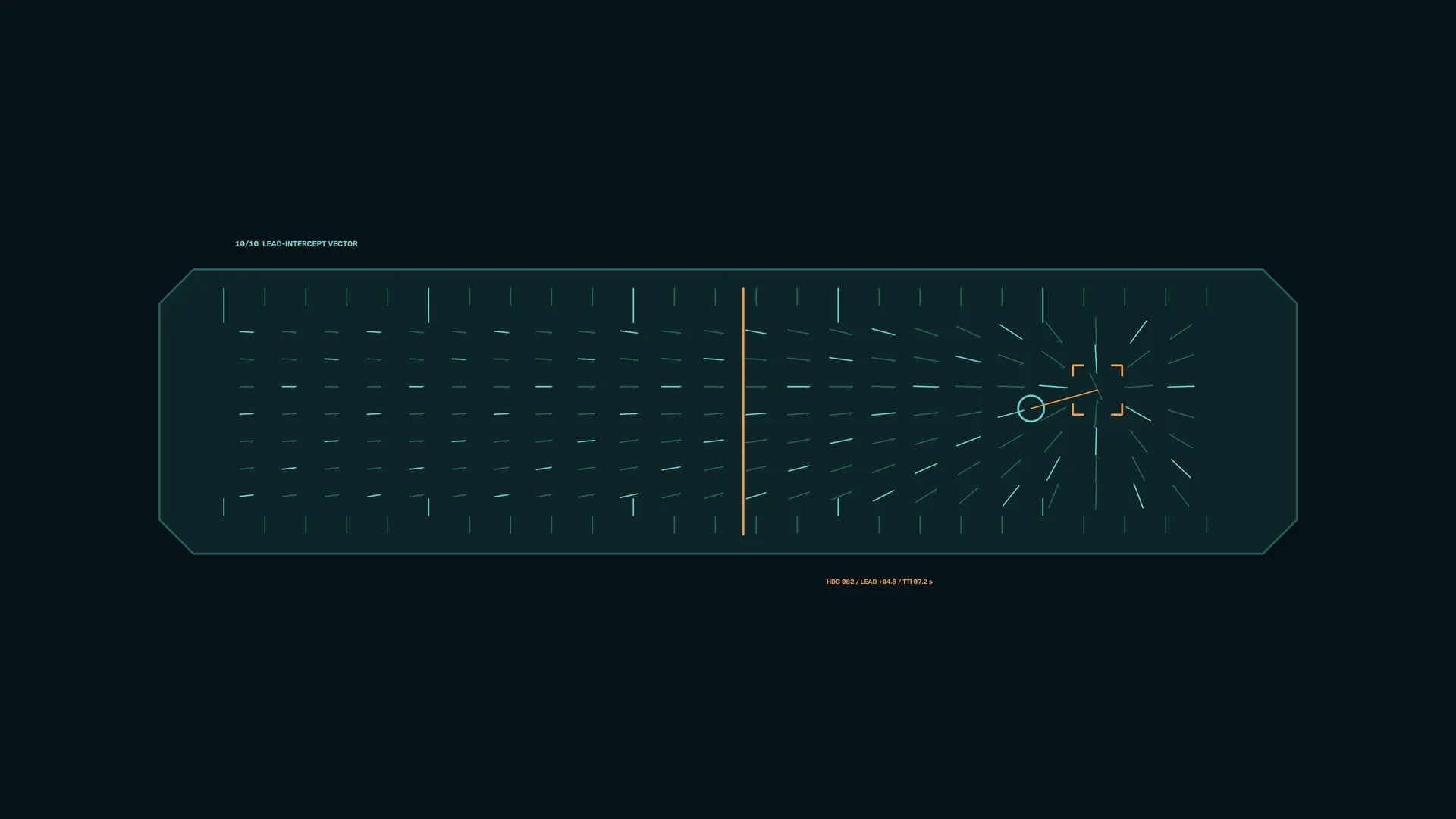 Teal vector field with orbital targeting geometry — free 3840x2160 4K wallpaper image