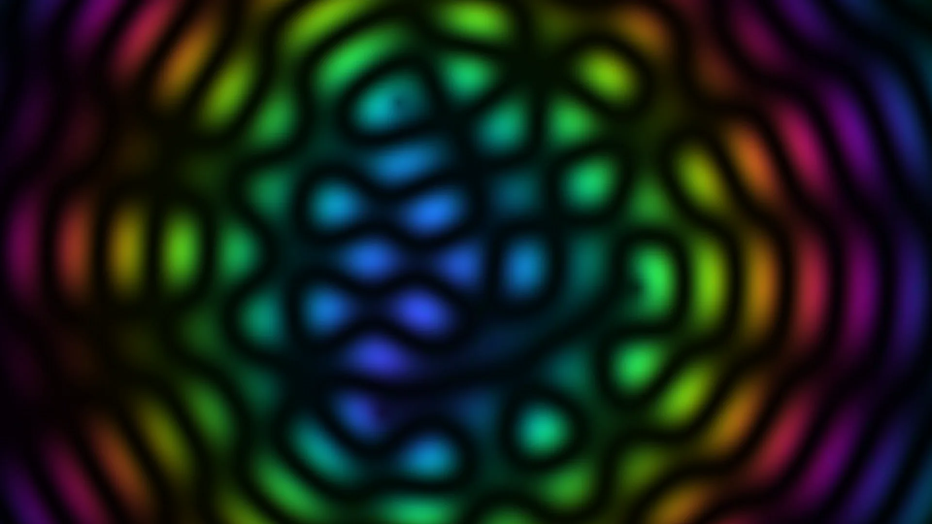 Concentric neon bands with organic cellular geometry — free 3840x2160 4K wallpaper image