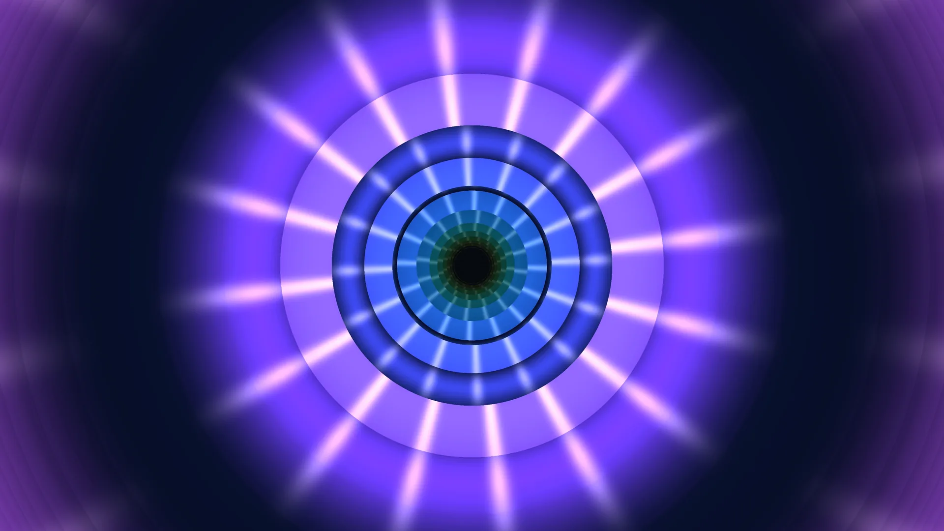 Concentric blue and violet radiant discs — free 3840x2160 4K wallpaper image