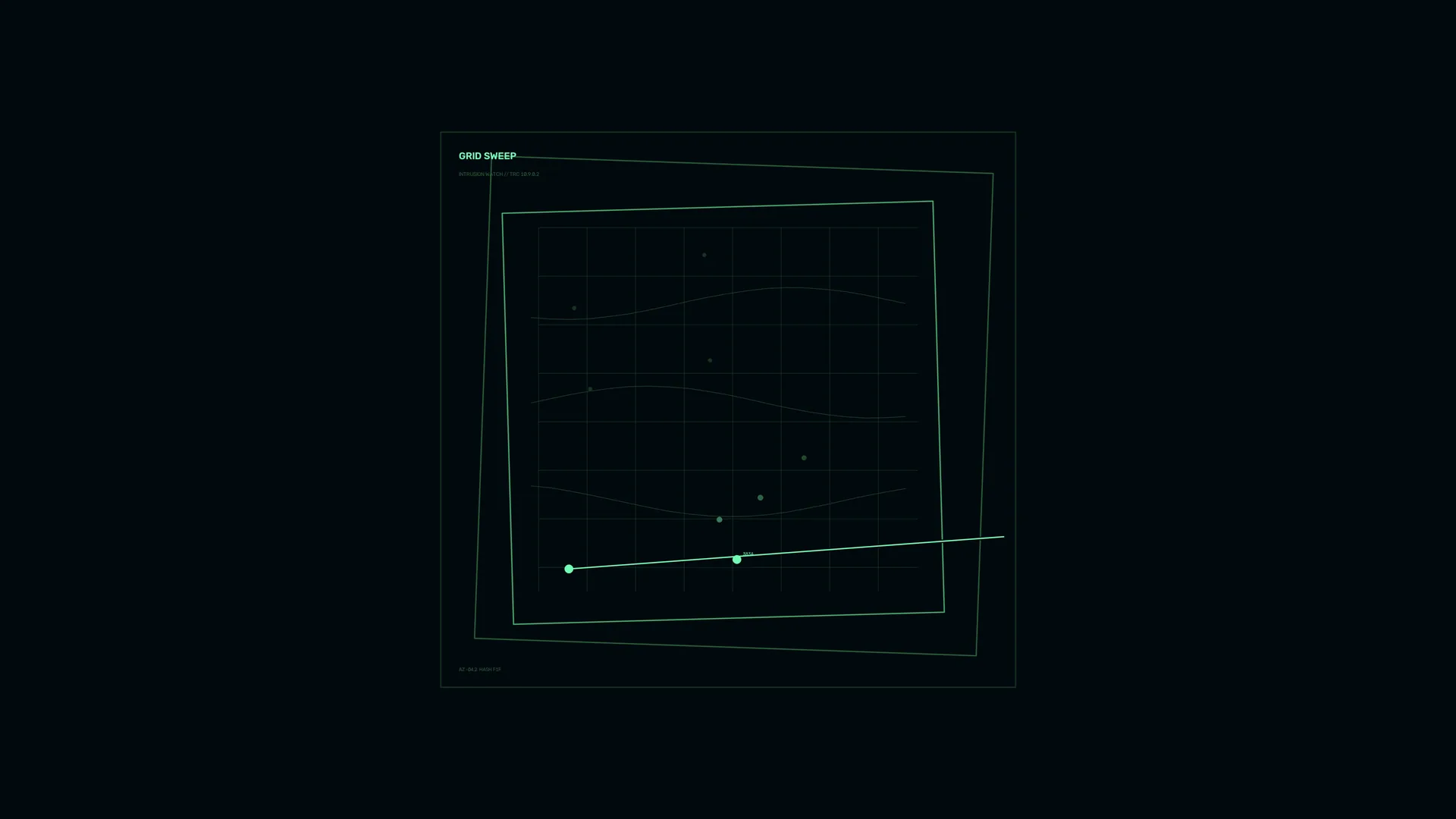 Neon green grid sweep on a dark field — free 3840x2160 4K wallpaper image