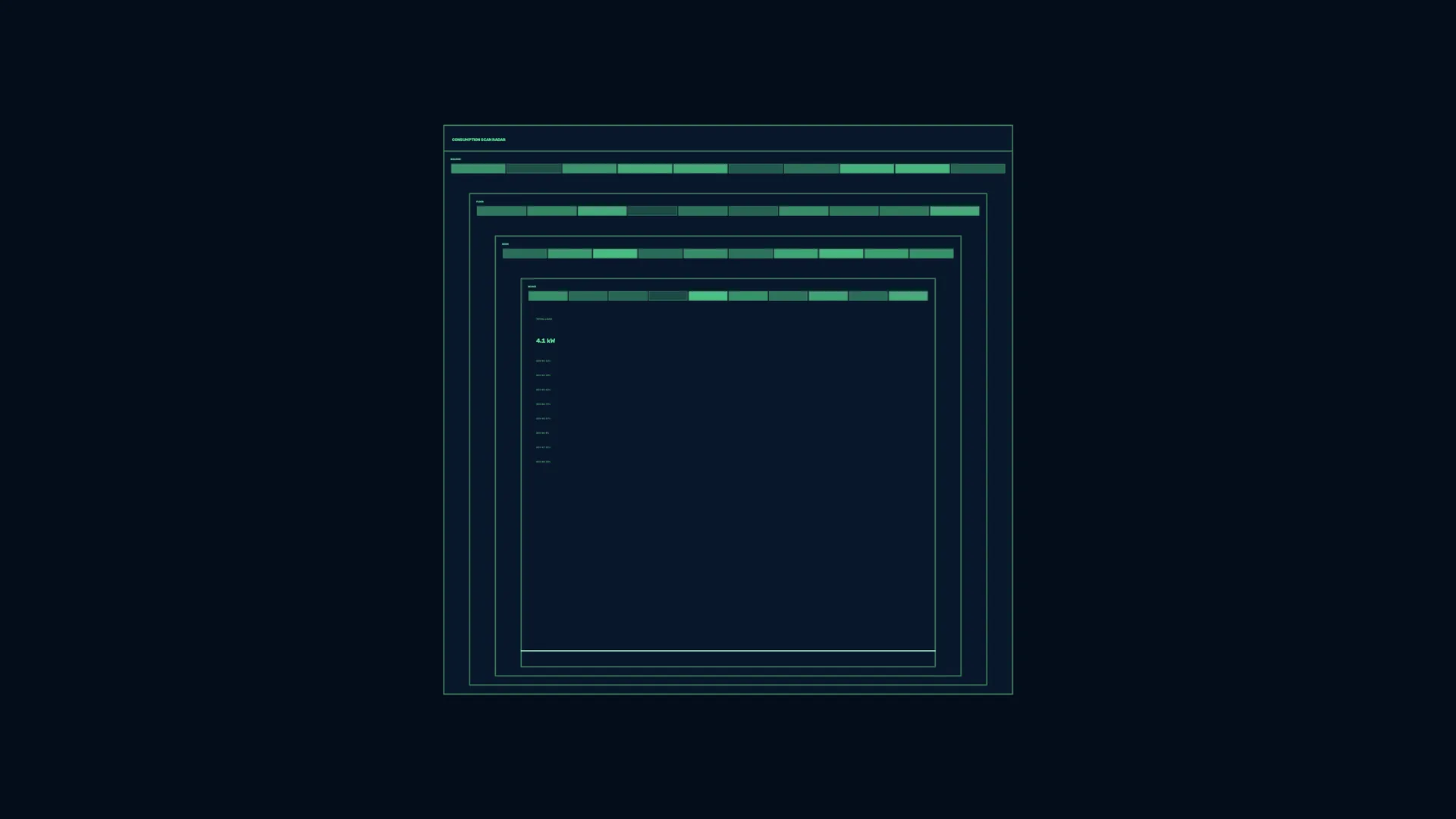 Nested green interface grid on deep navy — free 3840x2160 4K wallpaper image