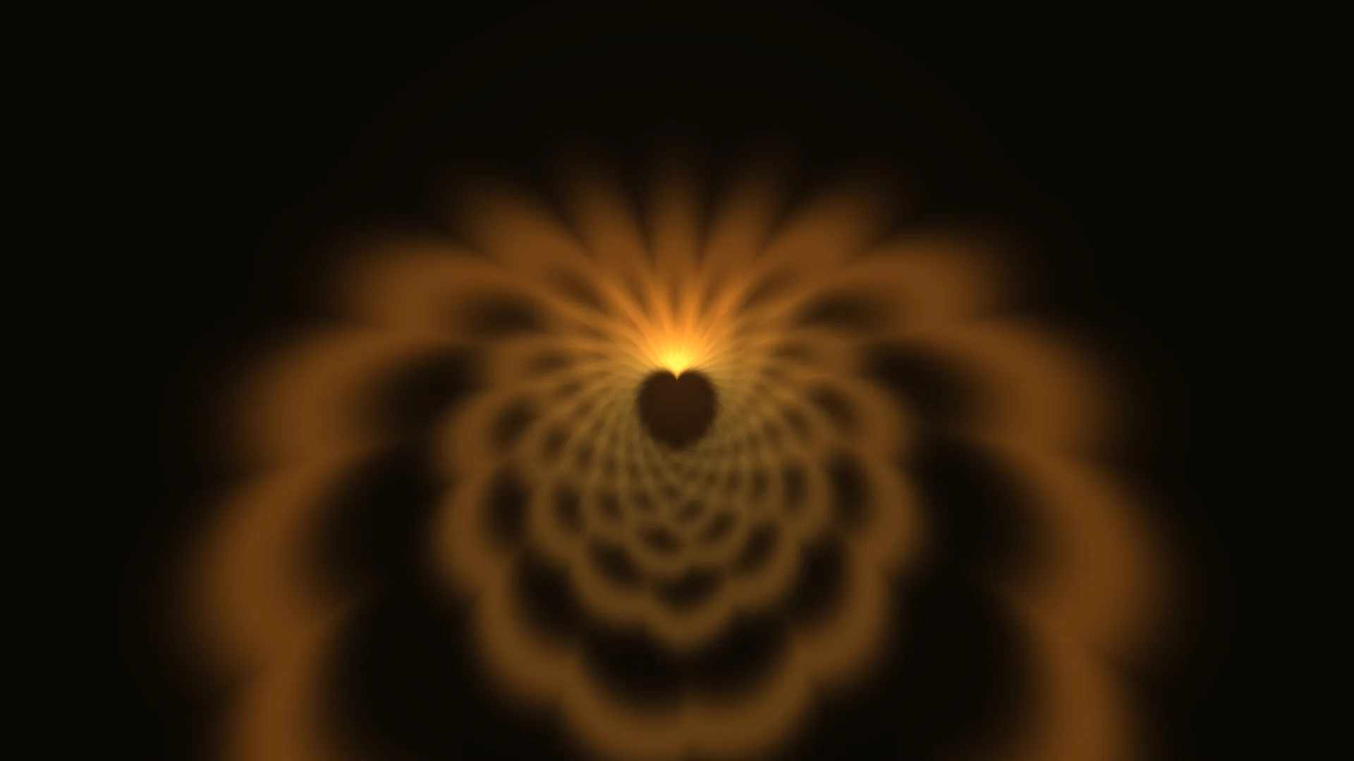 Amber radial bloom with layered petal geometry — free 3840x2160 4K wallpaper image