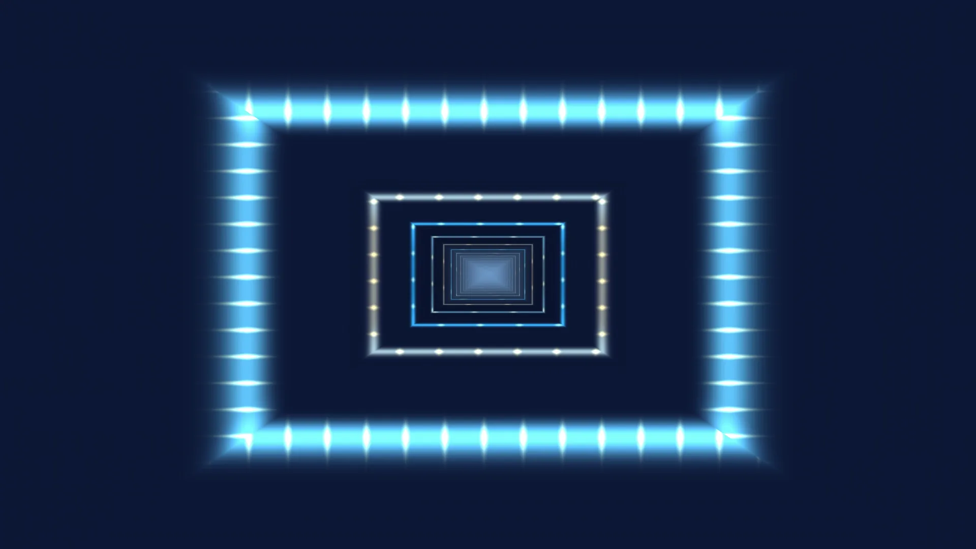 Nested luminous rectangles in blue darkness — free 3840x2160 4K wallpaper image