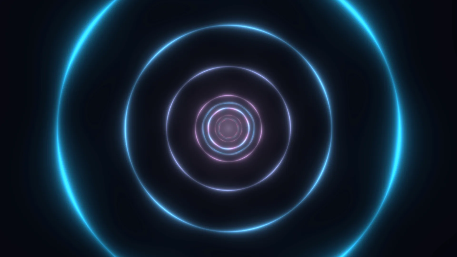 Concentric neon rings in blue and violet — free 3840x2160 4K wallpaper image