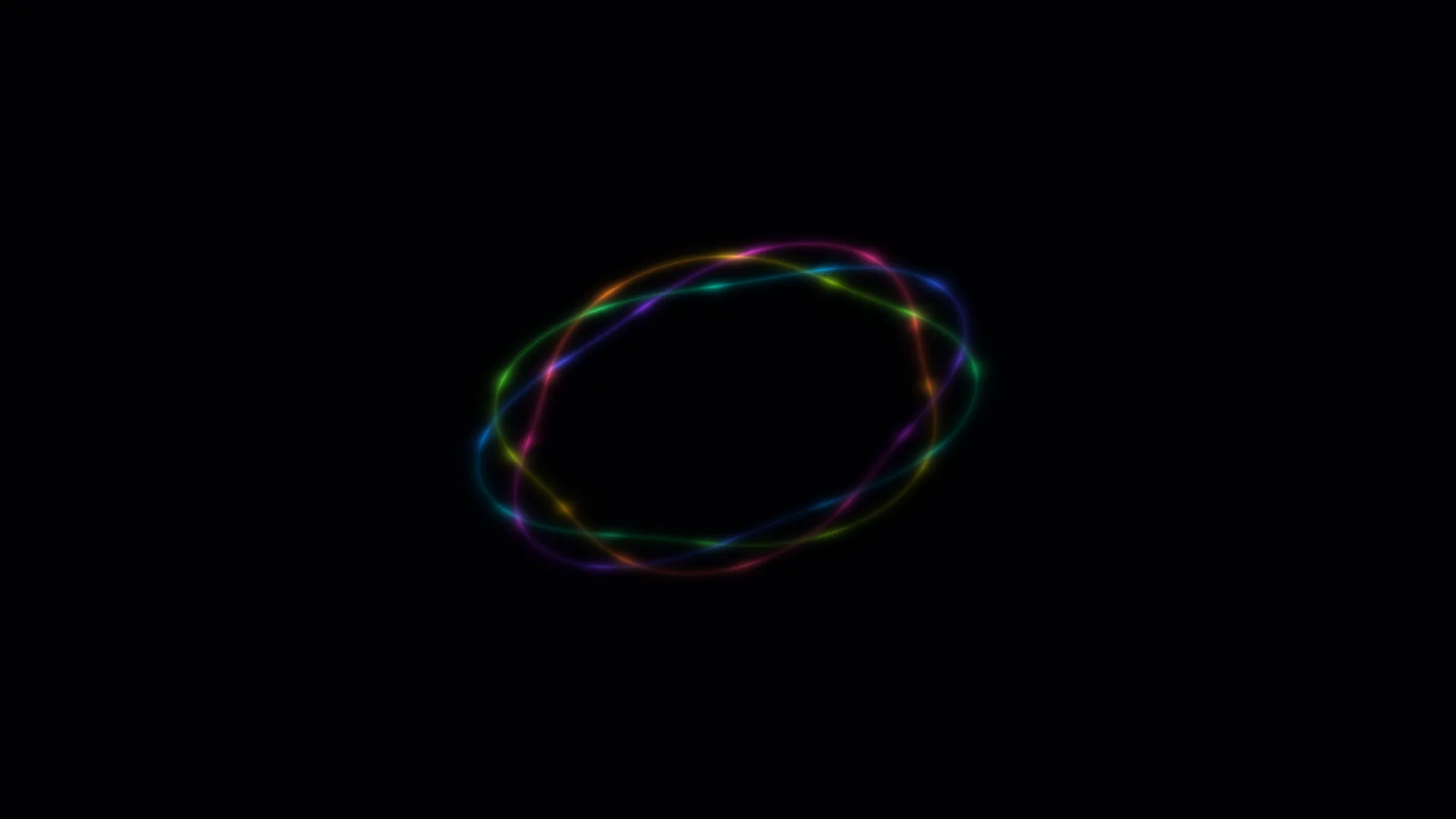 Multicolour elliptical light trails on black — free 3840x2160 4K wallpaper image