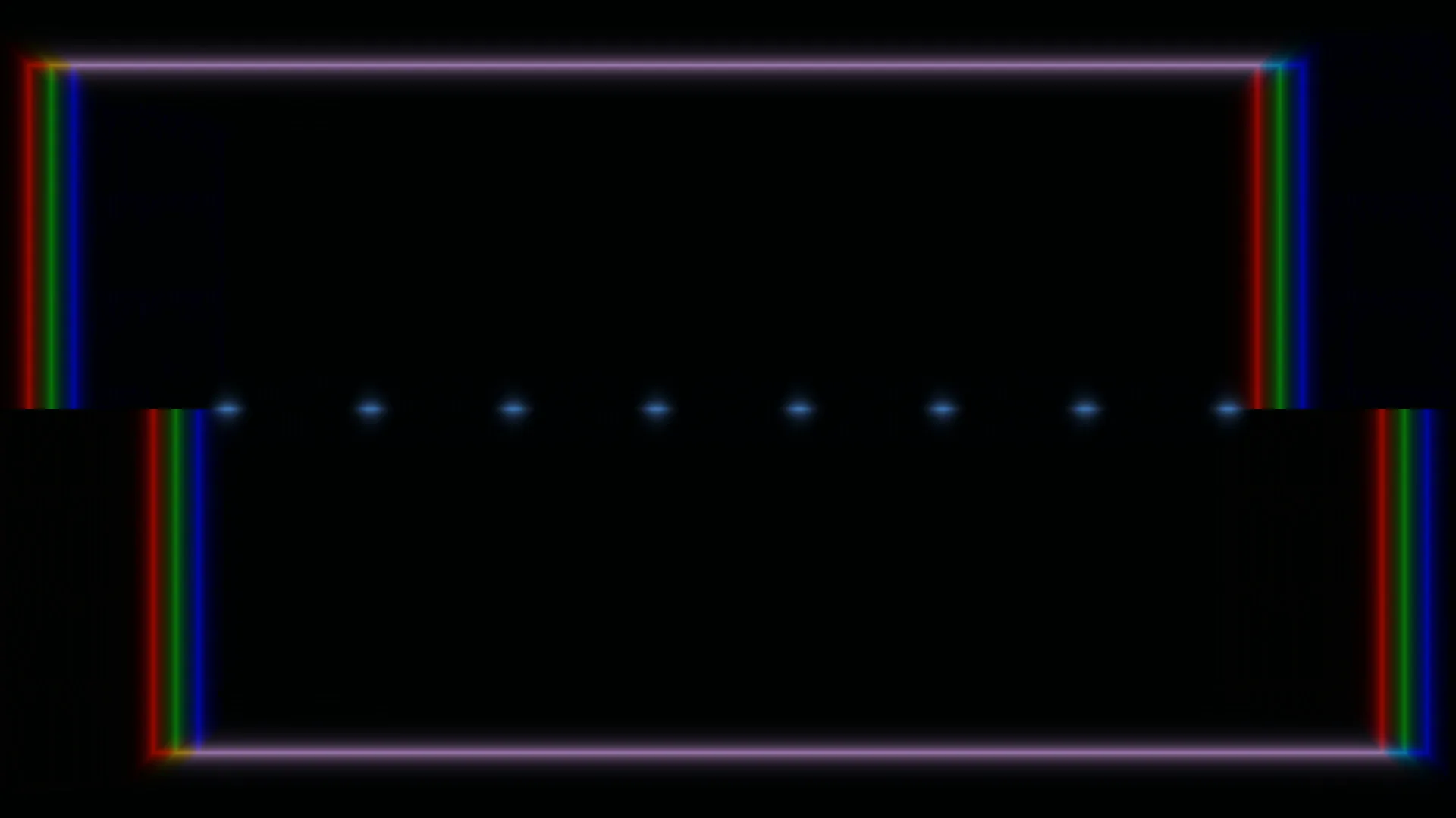 Chromatic neon rectangle with blue light points — free 3840x2160 4K wallpaper image