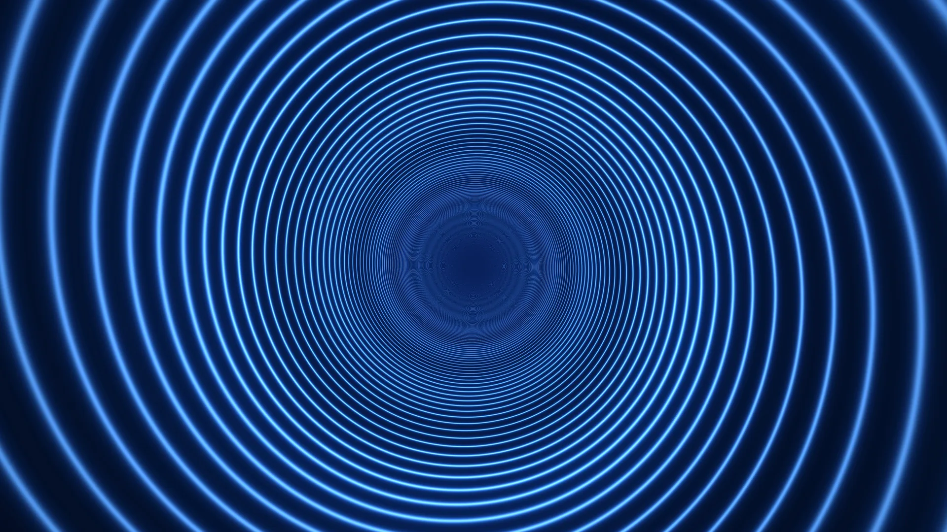 Electric Blue Concentric Rings on Deep Navy — free 3840x2160 4K wallpaper image