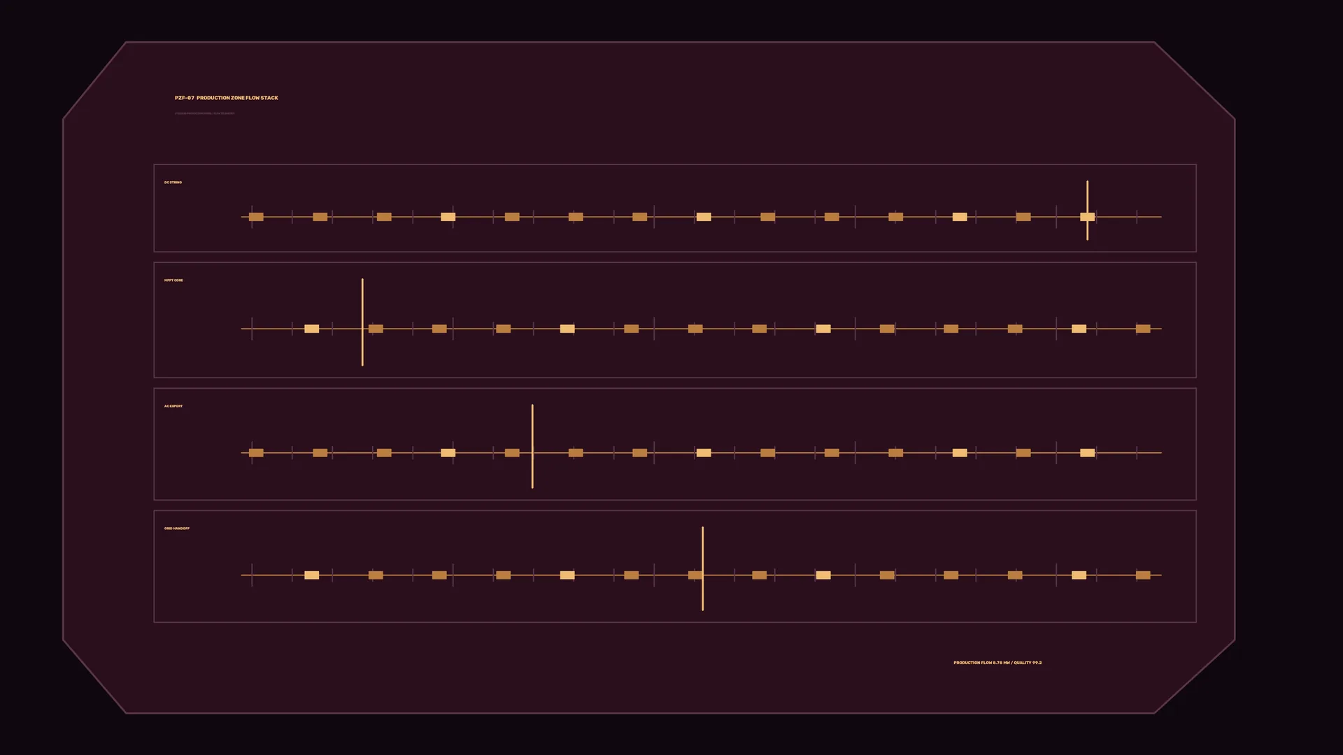 Amber timeline grid on a dark burgundy field — free 3840x2160 4K wallpaper image