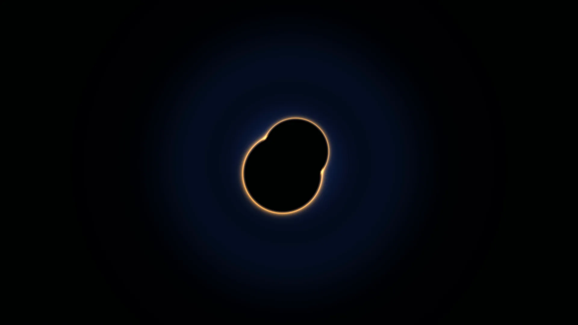 Golden eclipse ring on a deep blue field — free 3840x2160 4K wallpaper image