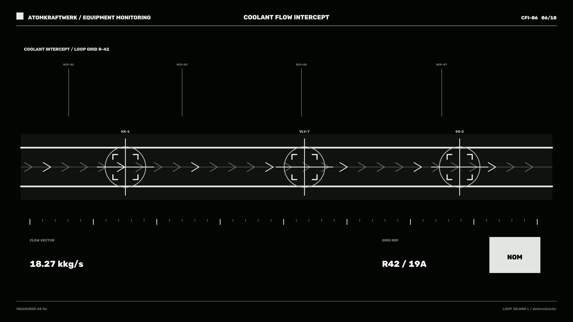 Coolant flow schematic with tracking geometry — free 3840x2160 4K wallpaper image