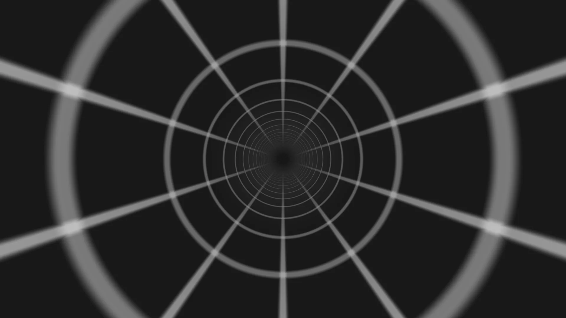 Monochrome radial grid with concentric rings — free 3840x2160 4K wallpaper image