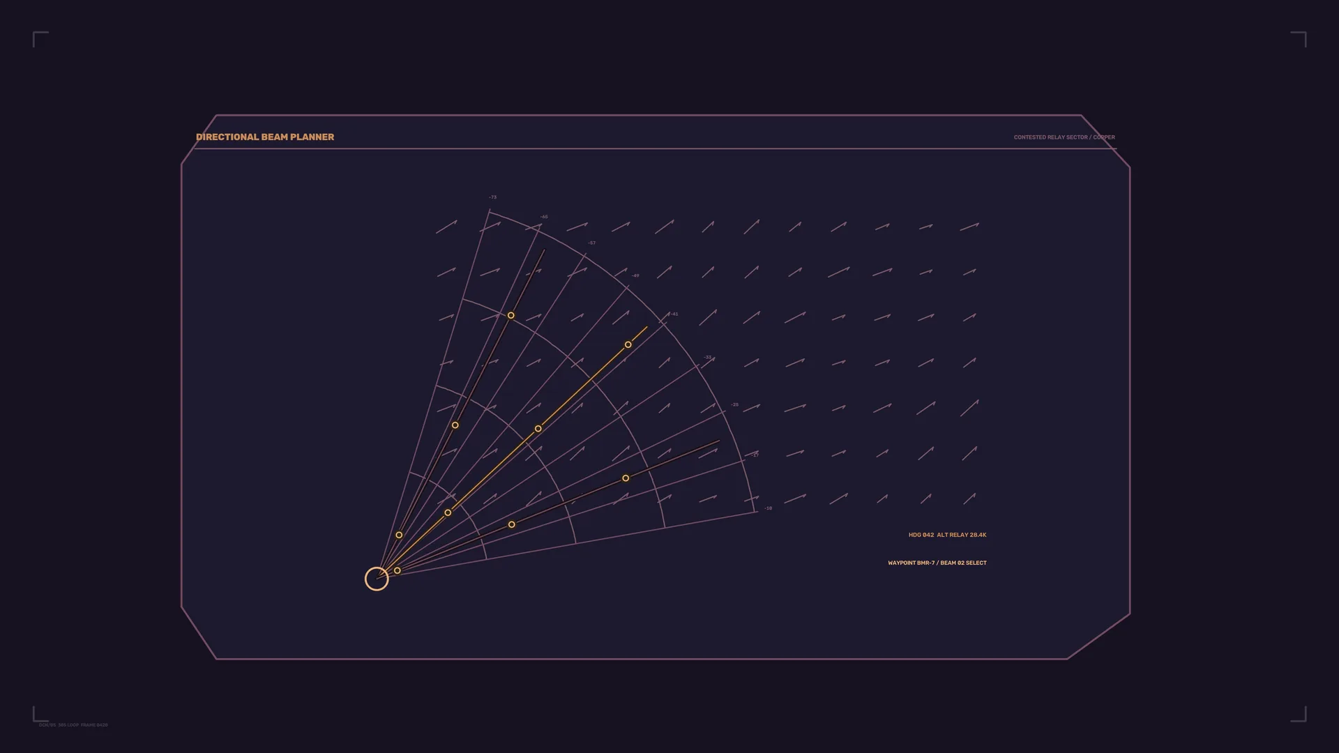 Directional beam planner with radial signal geometry — free 3840x2160 4K wallpaper image