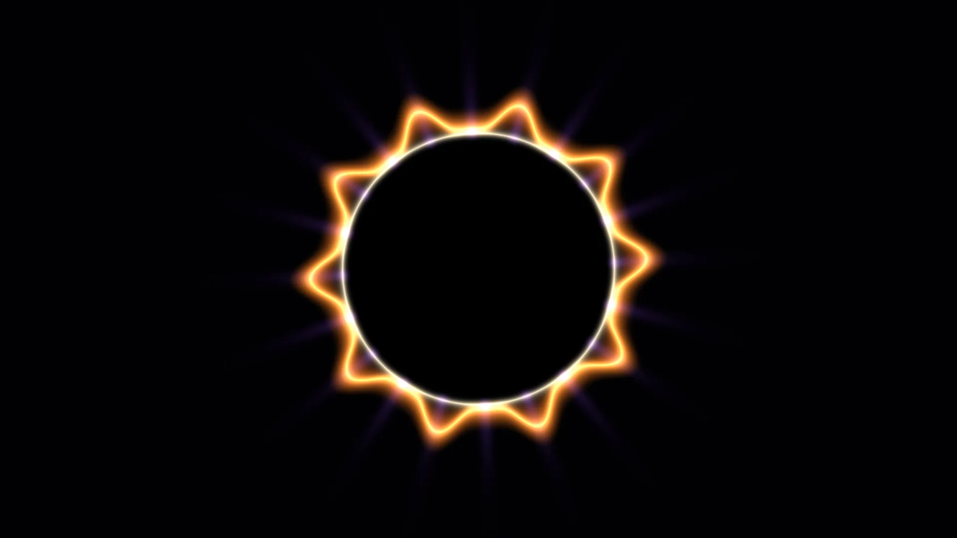 Orange luminous ring on a black field — free 3840x2160 4K wallpaper image