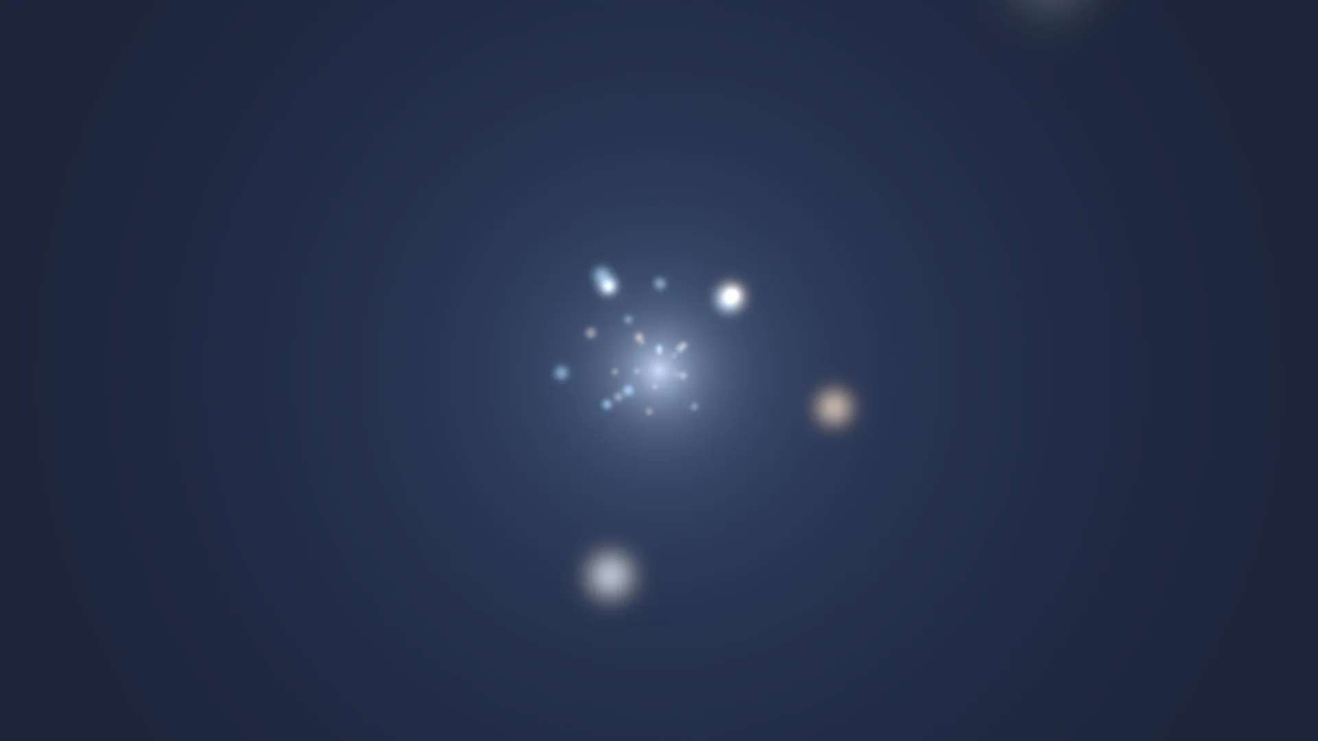 Soft blue star cluster with scattered light points — free 3840x2160 4K wallpaper image