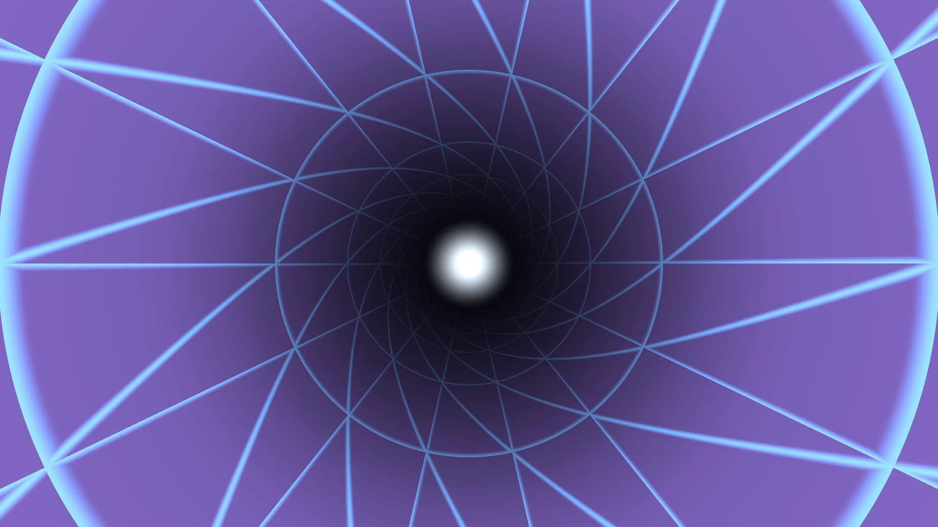 Violet radial tunnel with cyan geometric lines — free 3840x2160 4K wallpaper image
