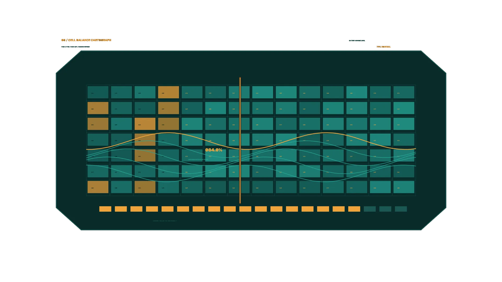 Cell balance grid with flowing data lines — free 3840x2160 4K wallpaper image