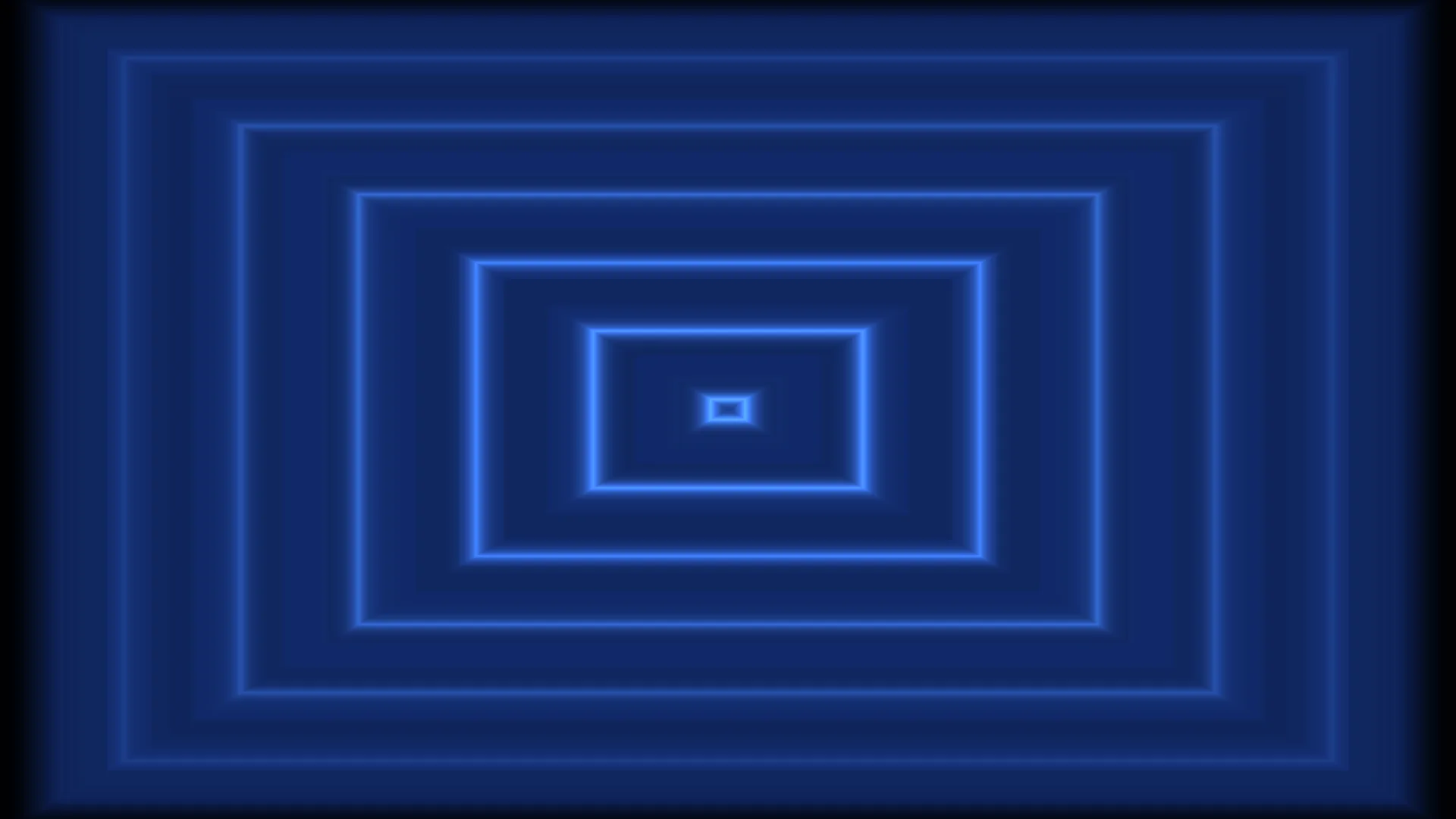Glowing blue concentric rectangular tunnel — free 3840x2160 4K wallpaper image