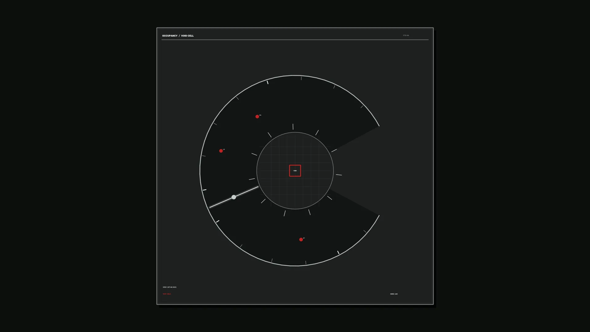 Dark circular occupancy radar interface — free 3840x2160 4K wallpaper image